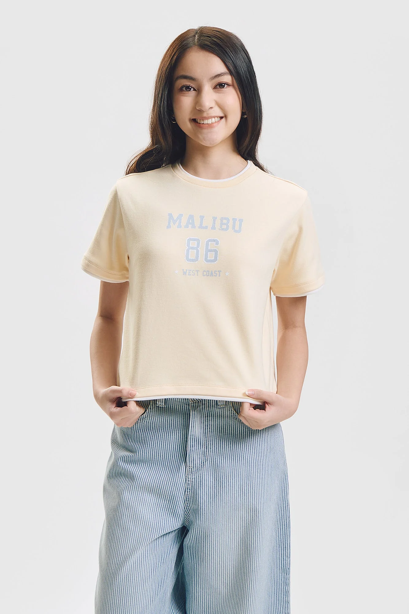 Malibu Relaxed Two-Fer Graphic T-Shirt - Image 5