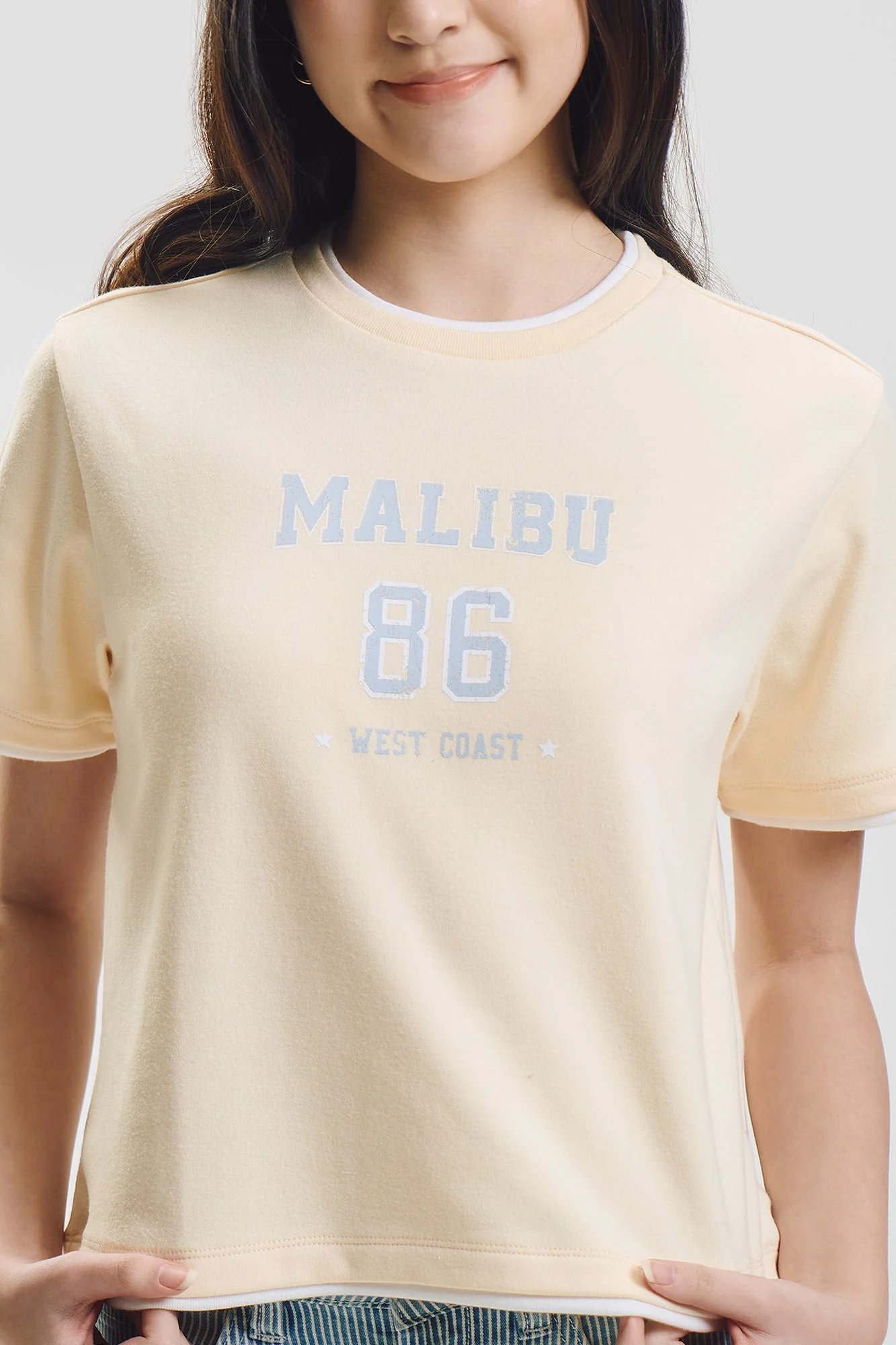 Malibu Relaxed Two-Fer Graphic T-Shirt - Image 6