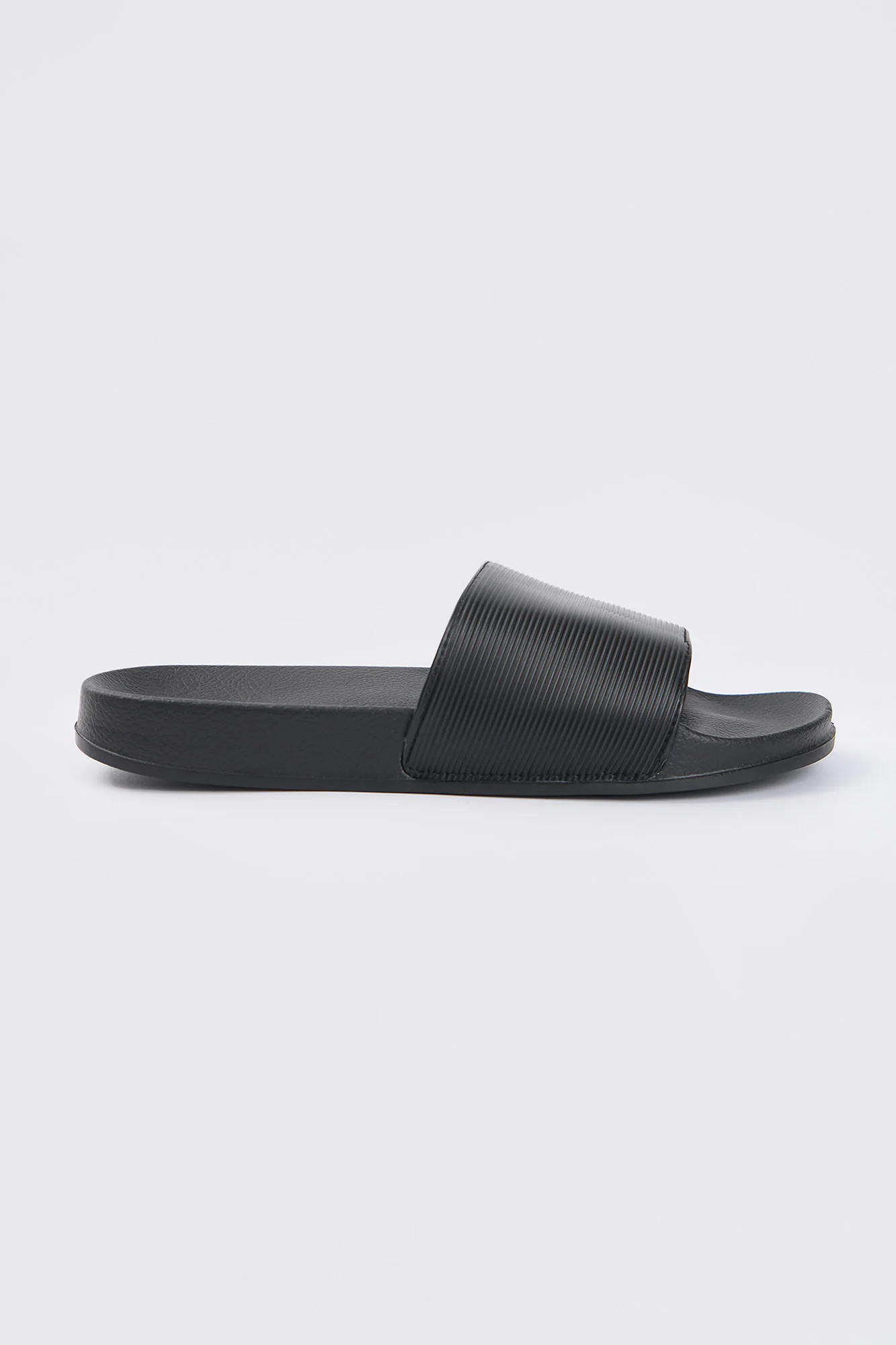 Men's Slides with Textured PU Band - Image 3
