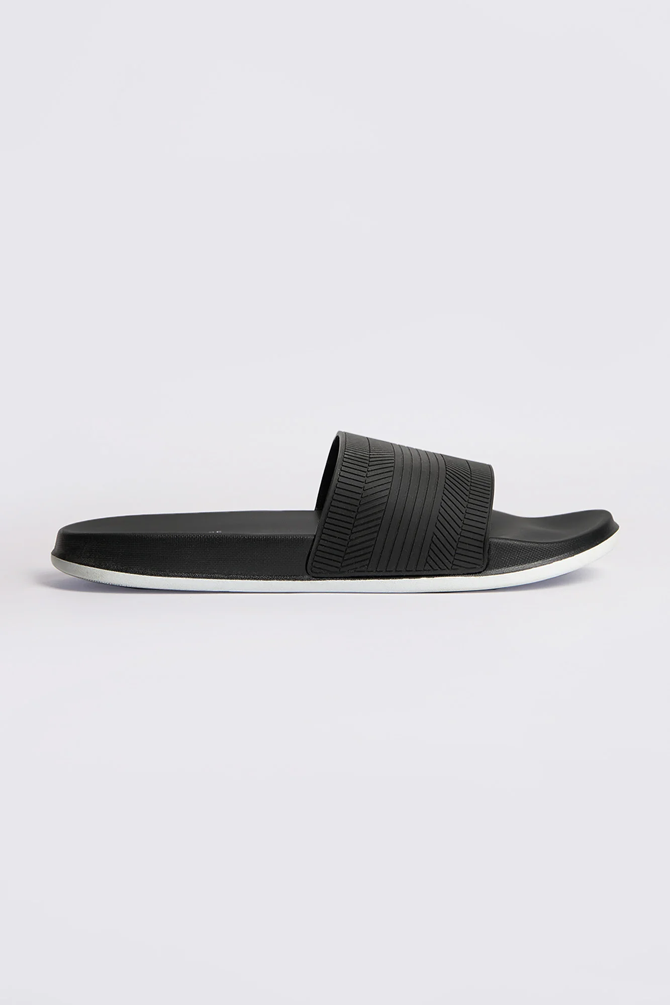 Men's Textured One Band Slides - Image 3