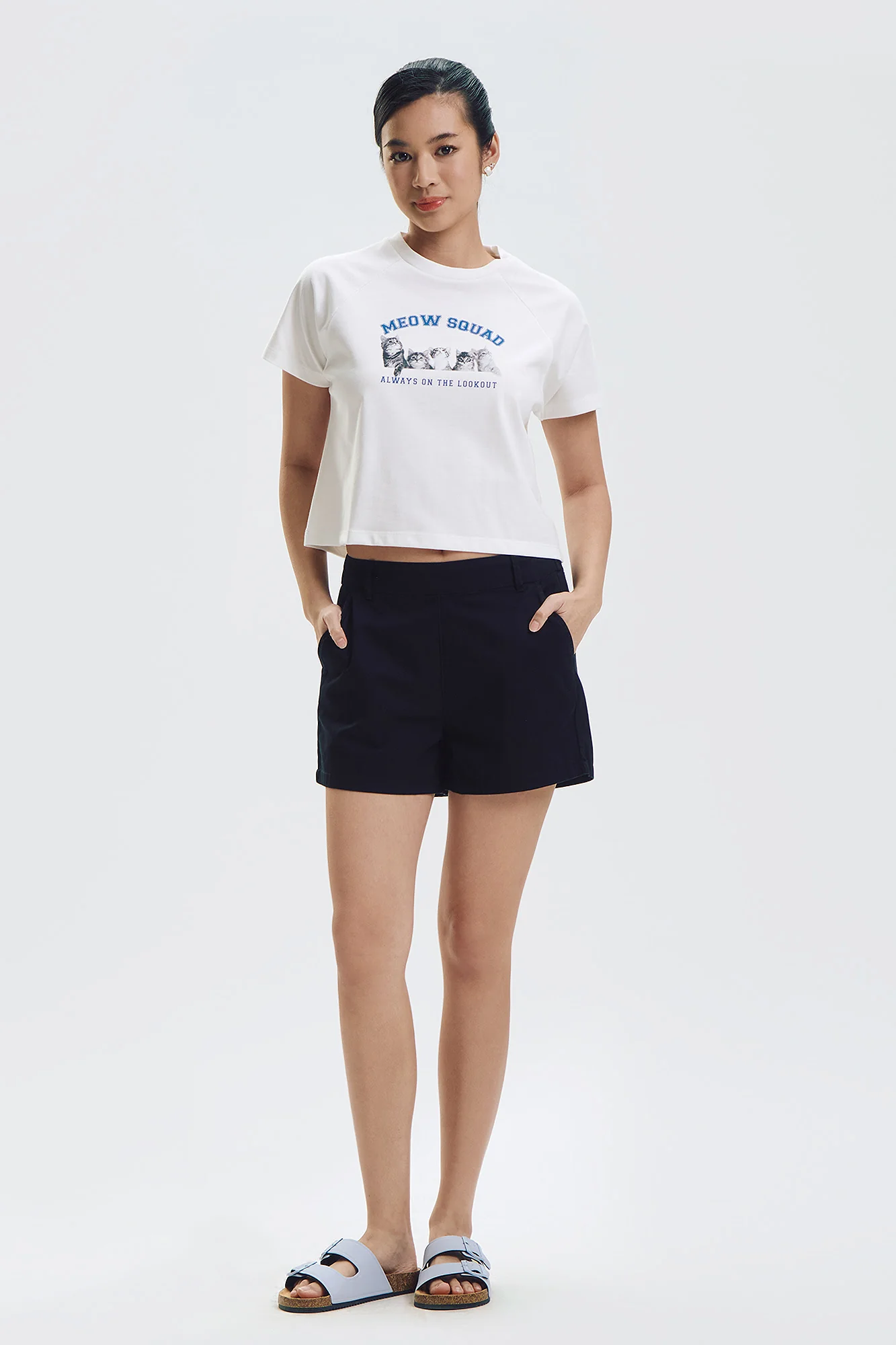 Meow Squad Raglan Relaxed Graphic T-Shirt - Image 4