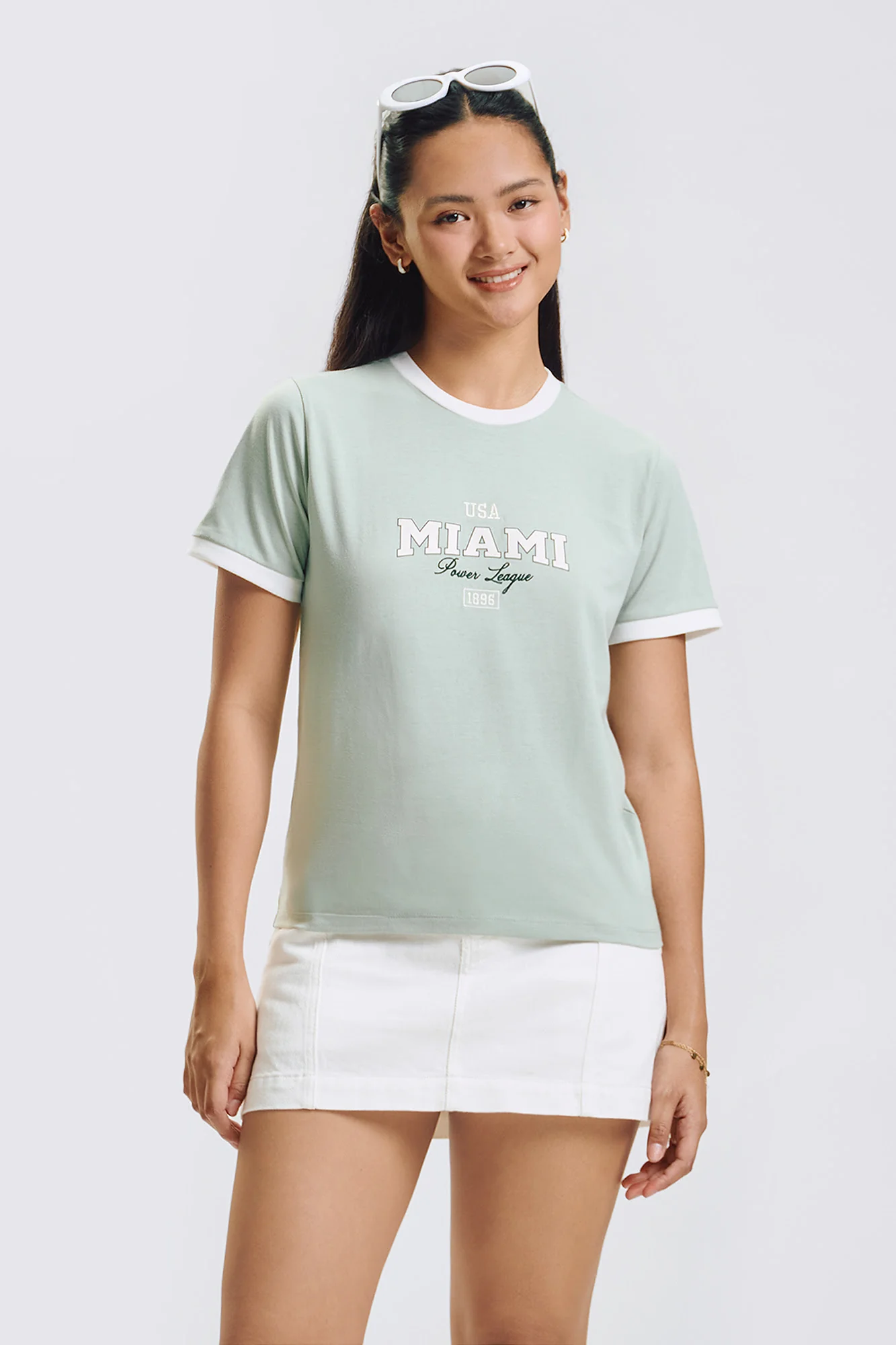 Miami Relaxed Ringer Graphic T-Shirt