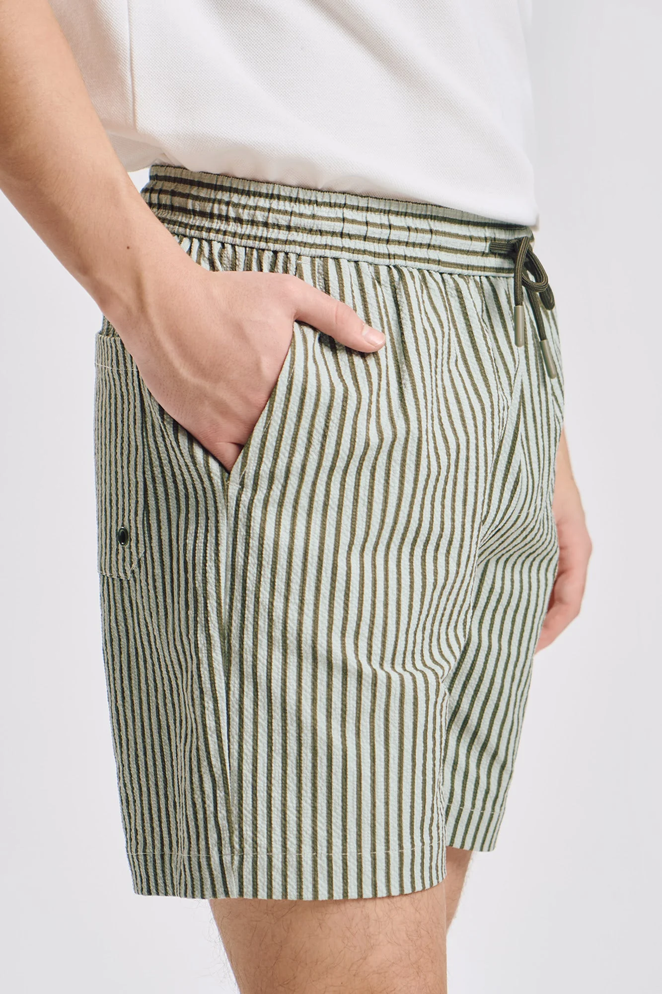Modern Fit Swim Striped Seersucker Shorts - Image 7
