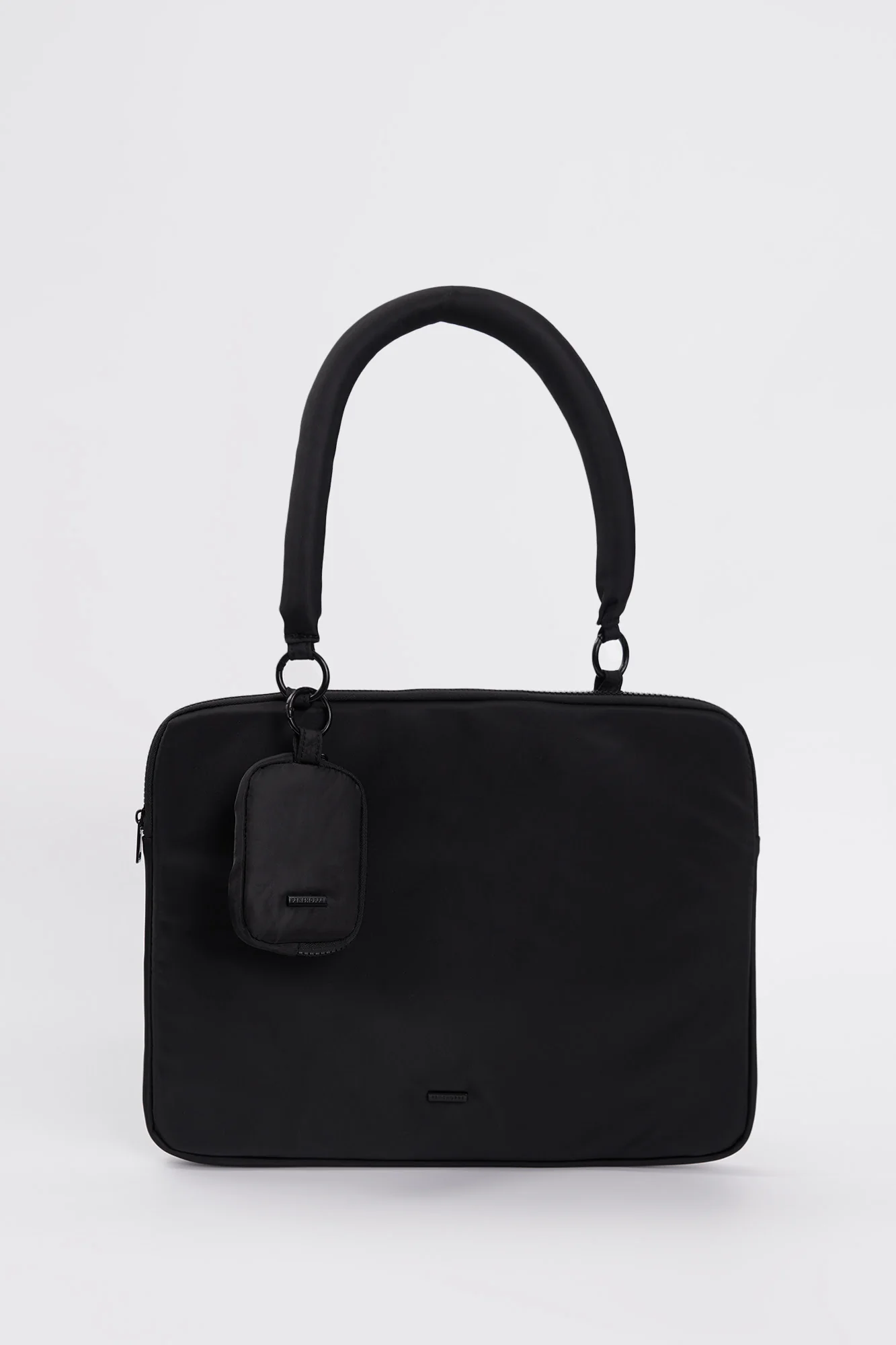 Nylon Laptop Bag with Puffy Strap and Coin Purse