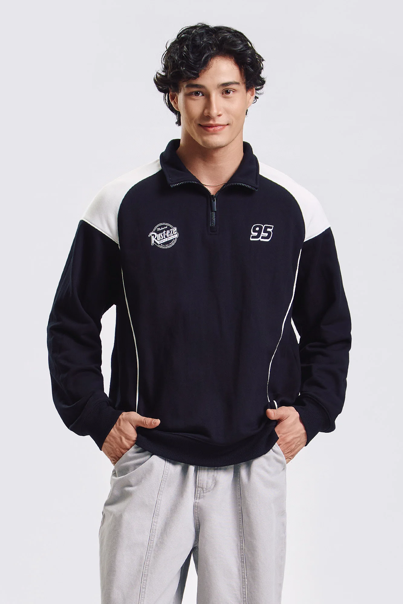 Penshoppe Disney Pixar Cars Relaxed Quarter Zip Pullover