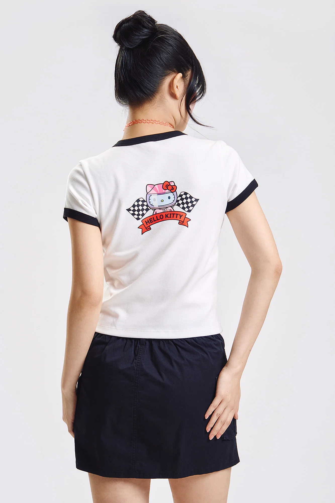 Penshoppe ❤️ Hello Kitty Slim Ringer Graphic T-Shirt - Image 2