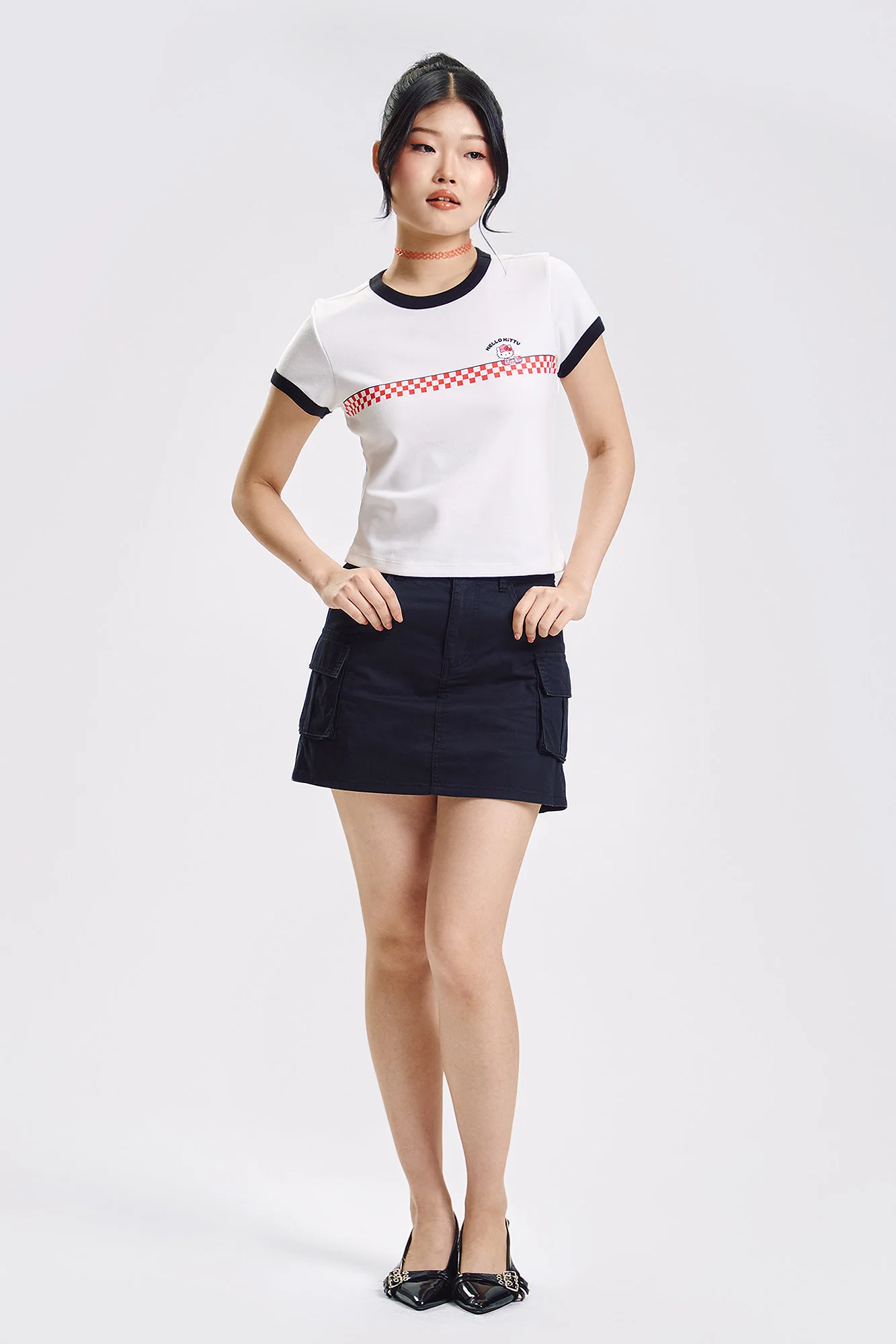 Penshoppe ❤️ Hello Kitty Slim Ringer Graphic T-Shirt - Image 5