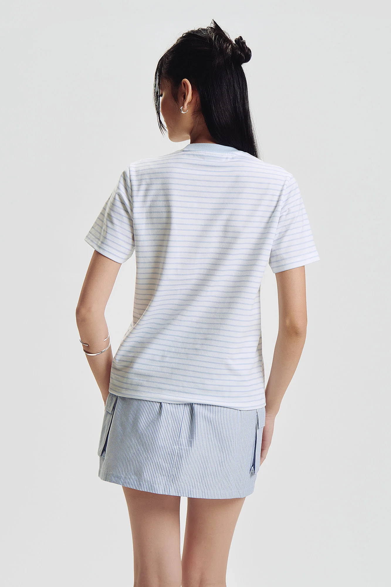 Penshoppe ❤️ Hello Kitty Striped Relaxed Fit T-Shirt - Image 3