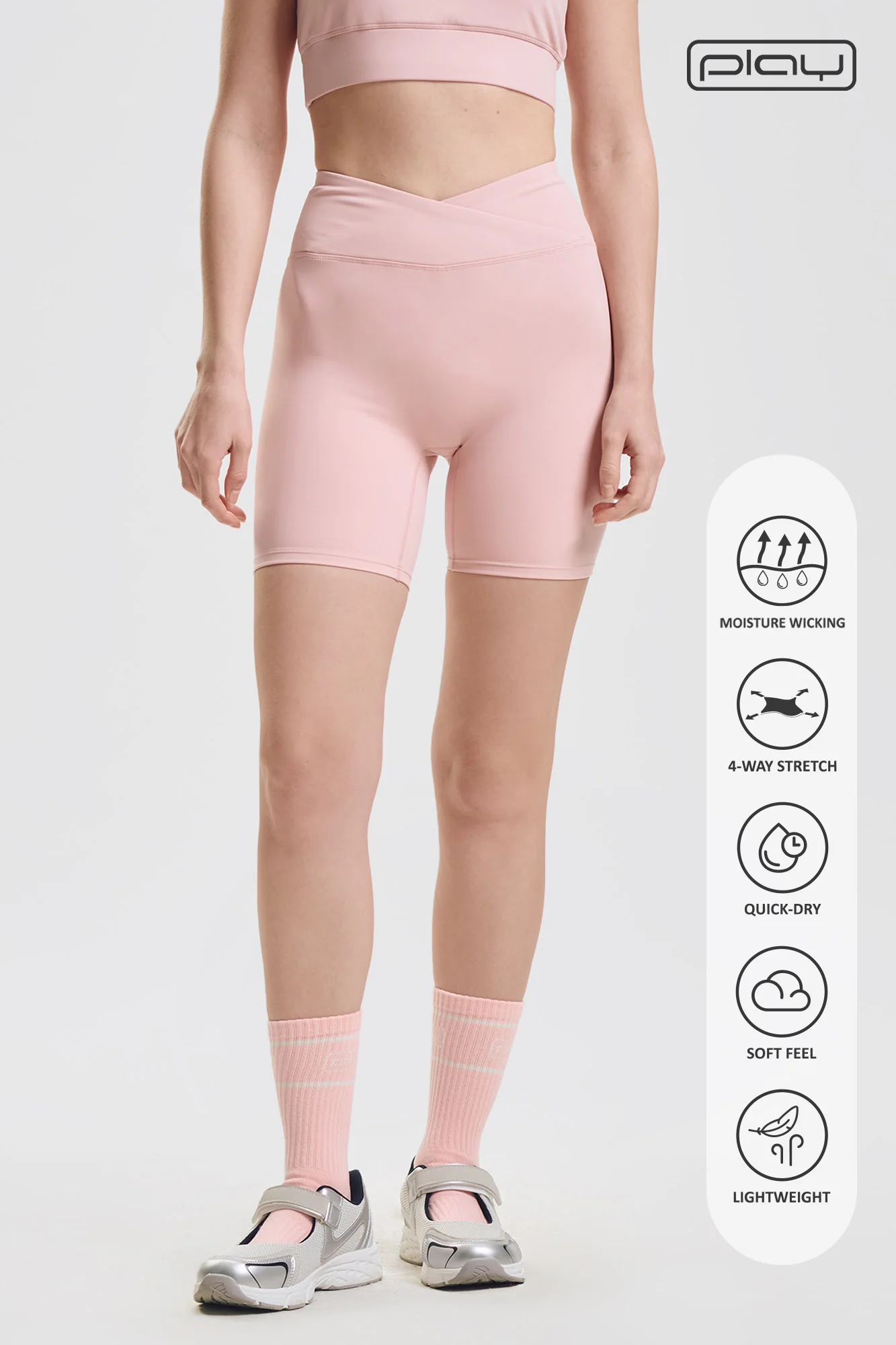 Penshoppe Play Overlap V-Waist Biker Shorts