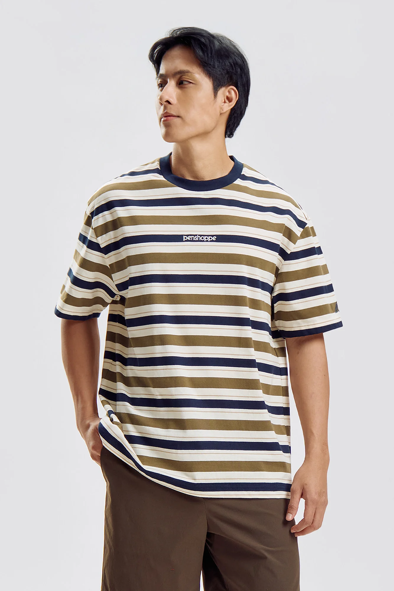 Penshoppe Relaxed Striped T-Shirt