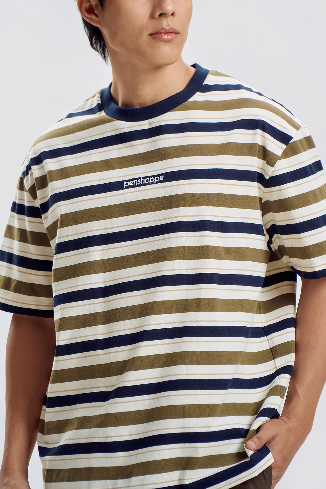 Penshoppe Relaxed Striped T-Shirt - Image 2