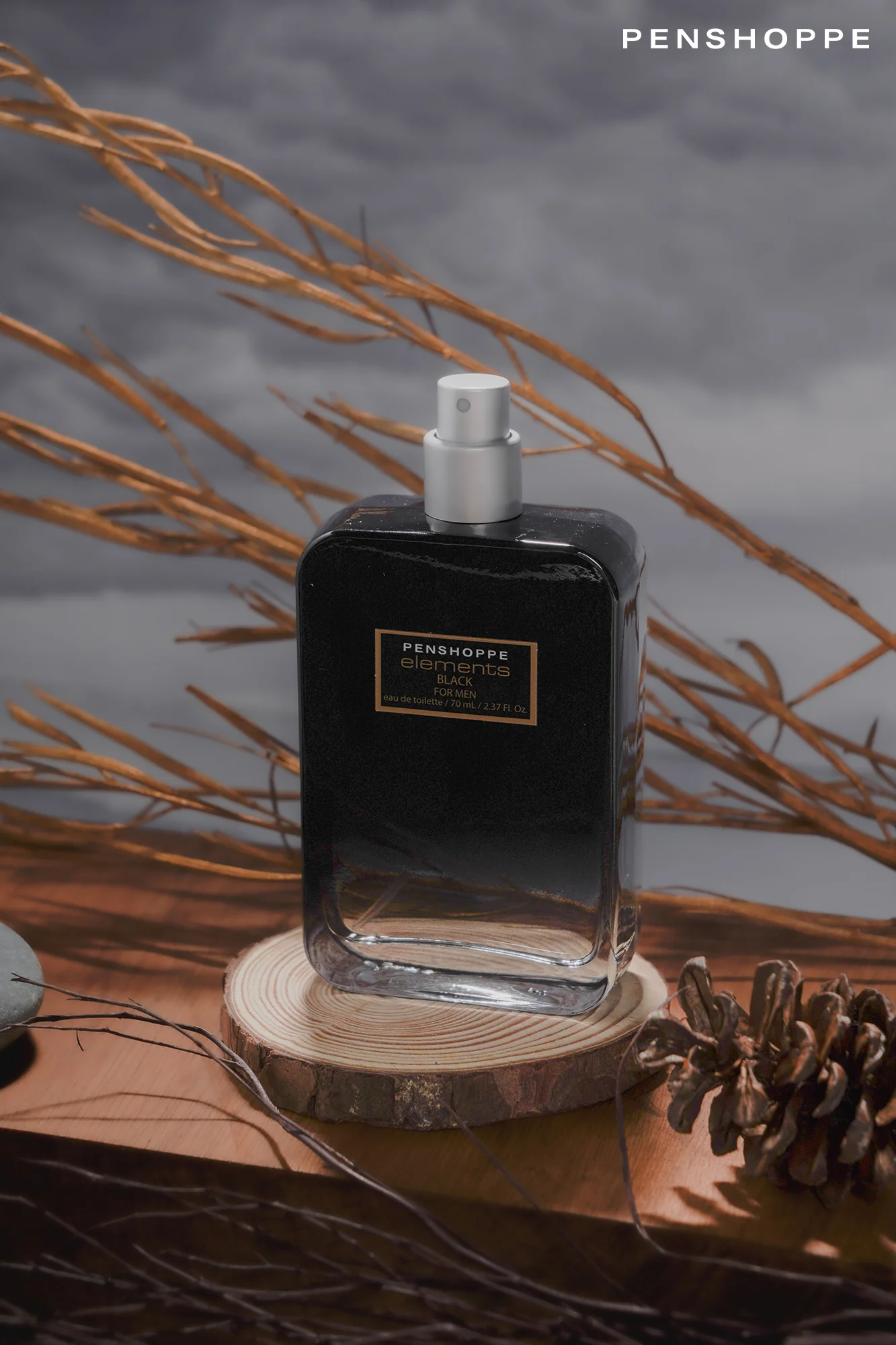 Elements Black Eau De Toilette For Men 70ML - Image 2