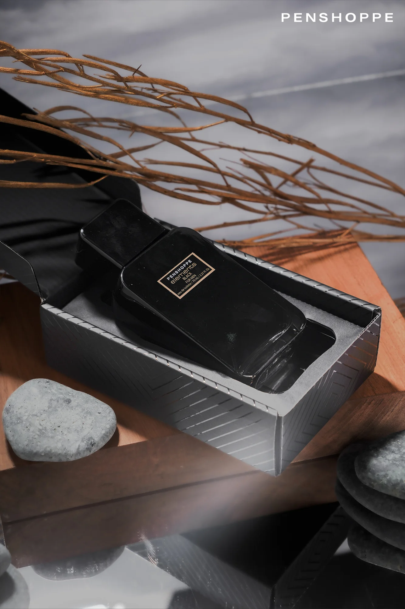 Elements Black Eau De Toilette For Men 70ML - Image 3