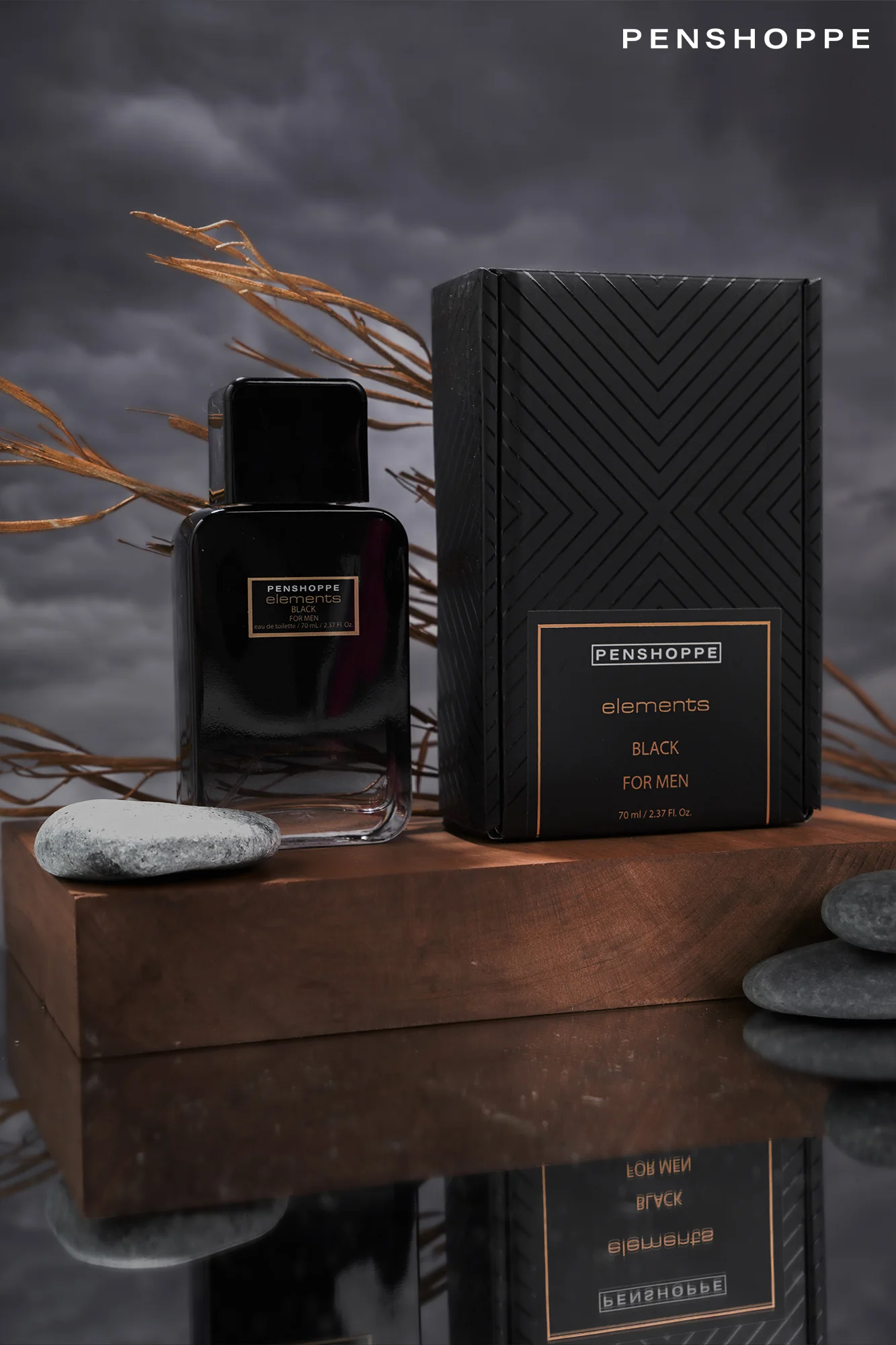 Elements Black Eau De Toilette For Men 70ML - Image 4