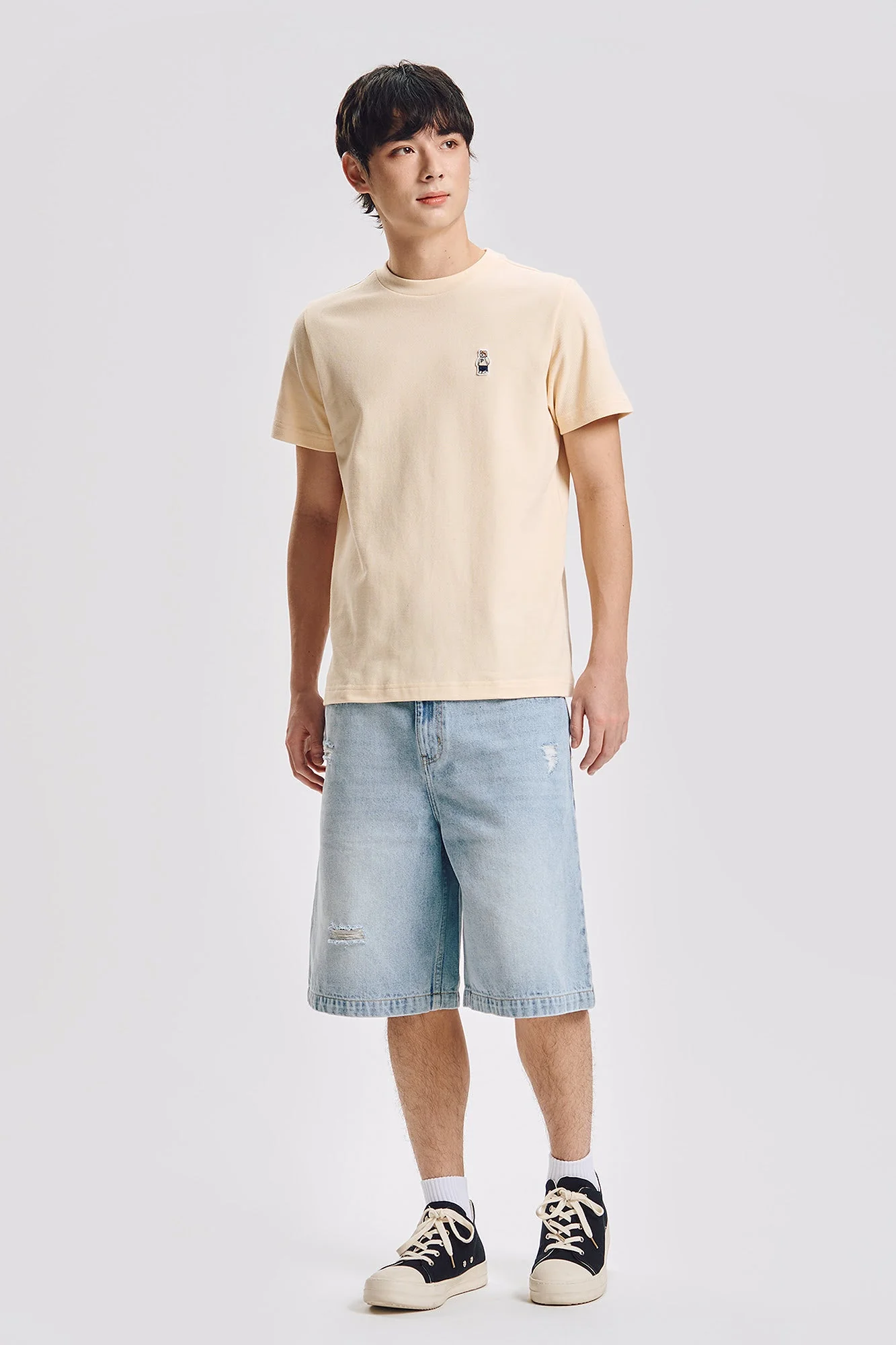 Regular Fit T-Shirt with Crew Bear Patch Embroidery - Image 26