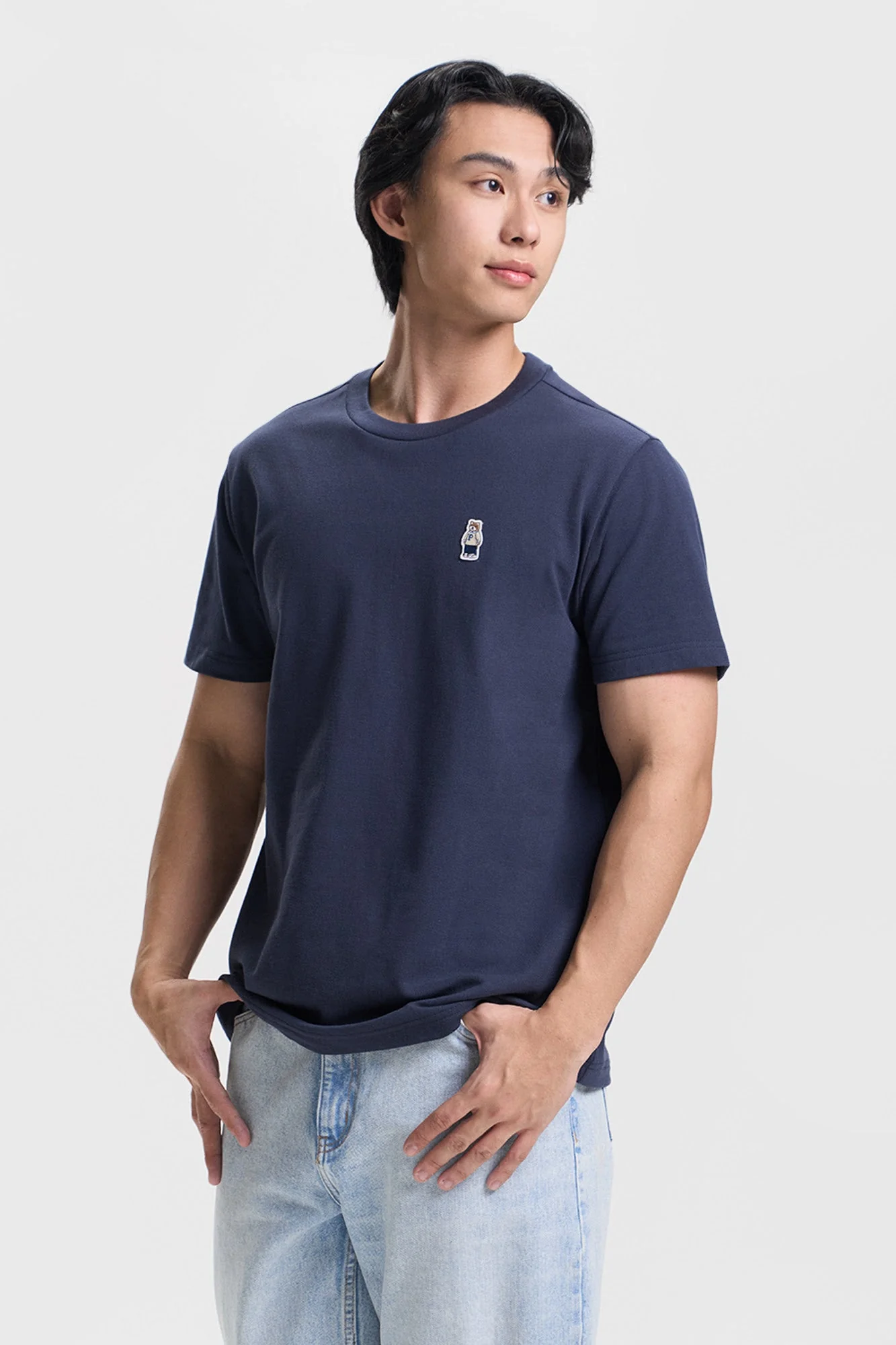 Regular Fit T-Shirt with Crew Bear Patch Embroidery - Image 27