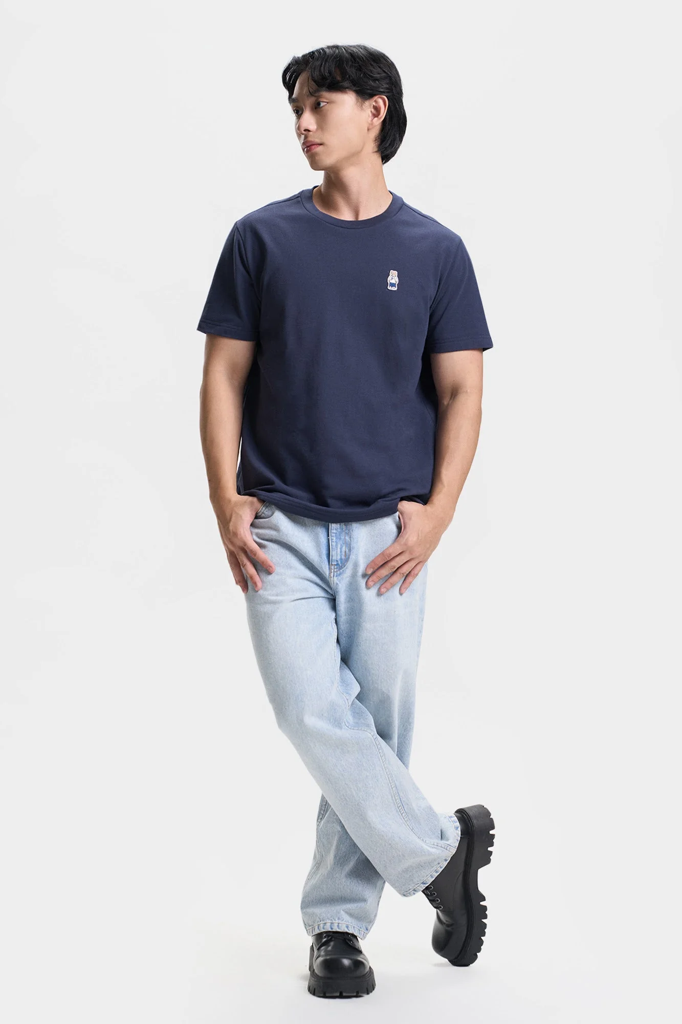 Regular Fit T-Shirt with Crew Bear Patch Embroidery - Image 30