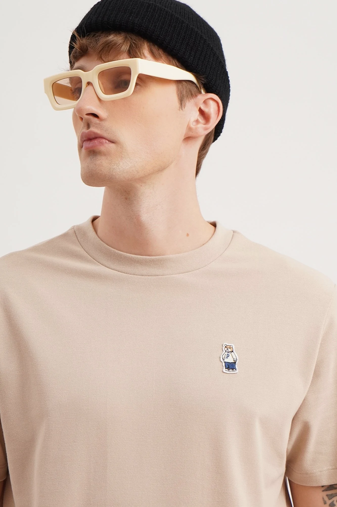 Regular Fit T-Shirt with Crew Bear Patch Embroidery - Image 36