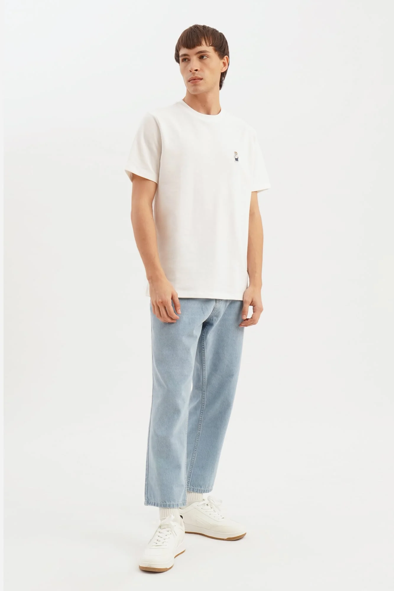 Regular Fit T-Shirt with Crew Bear Patch Embroidery - Image 4