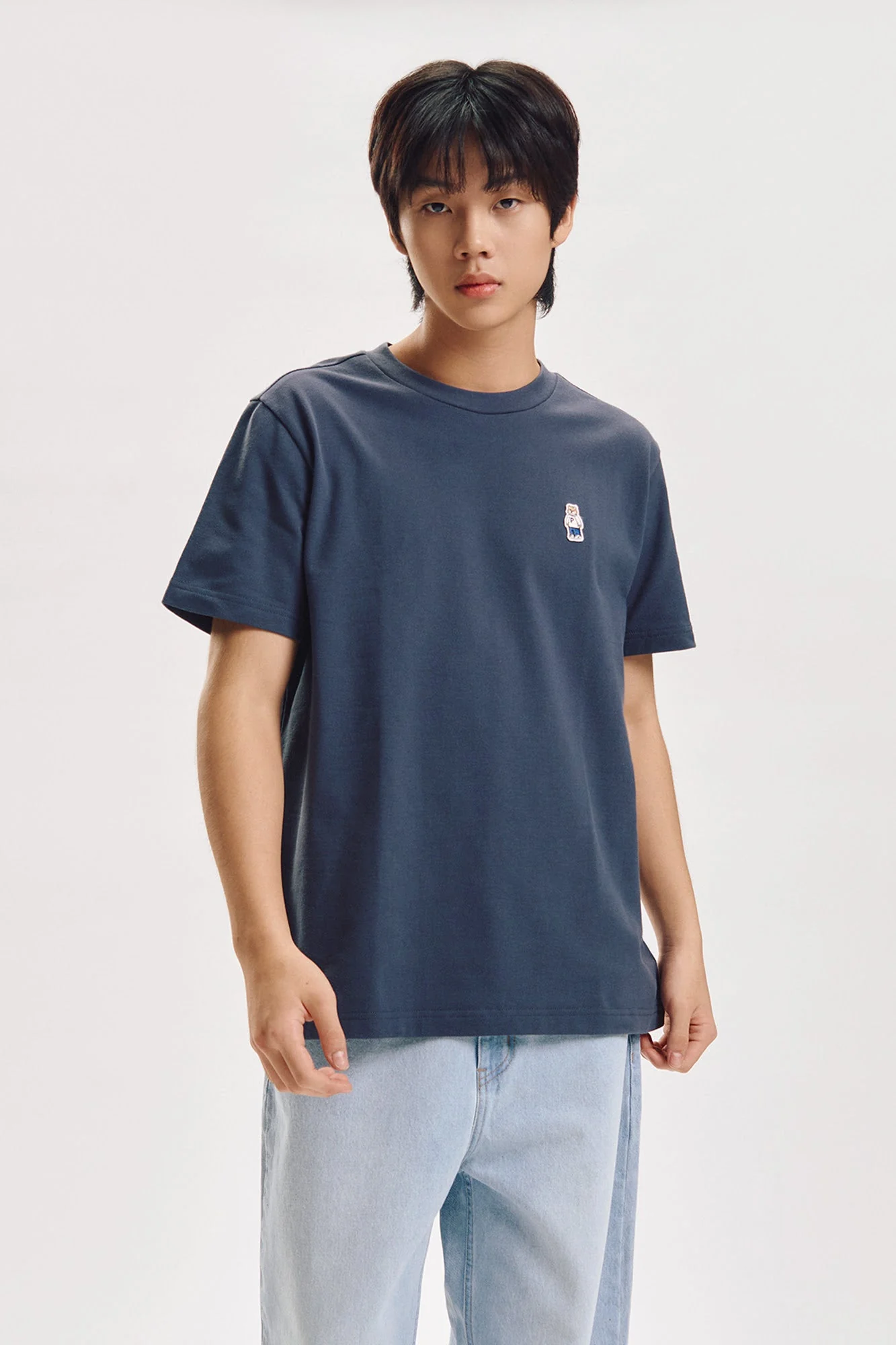 Regular Fit T-Shirt with Crew Bear Patch Embroidery - Image 5