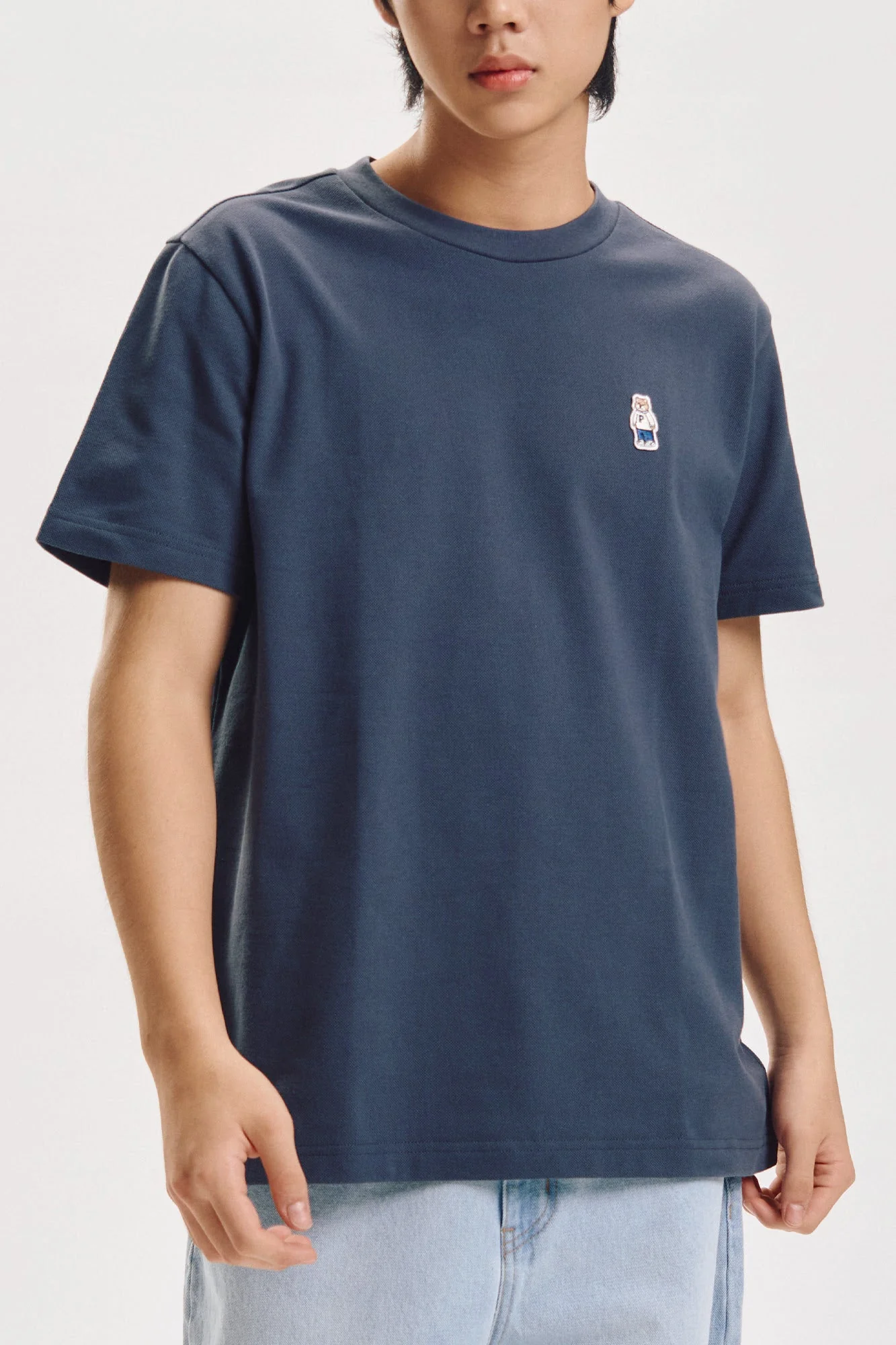 Regular Fit T-Shirt with Crew Bear Patch Embroidery - Image 6