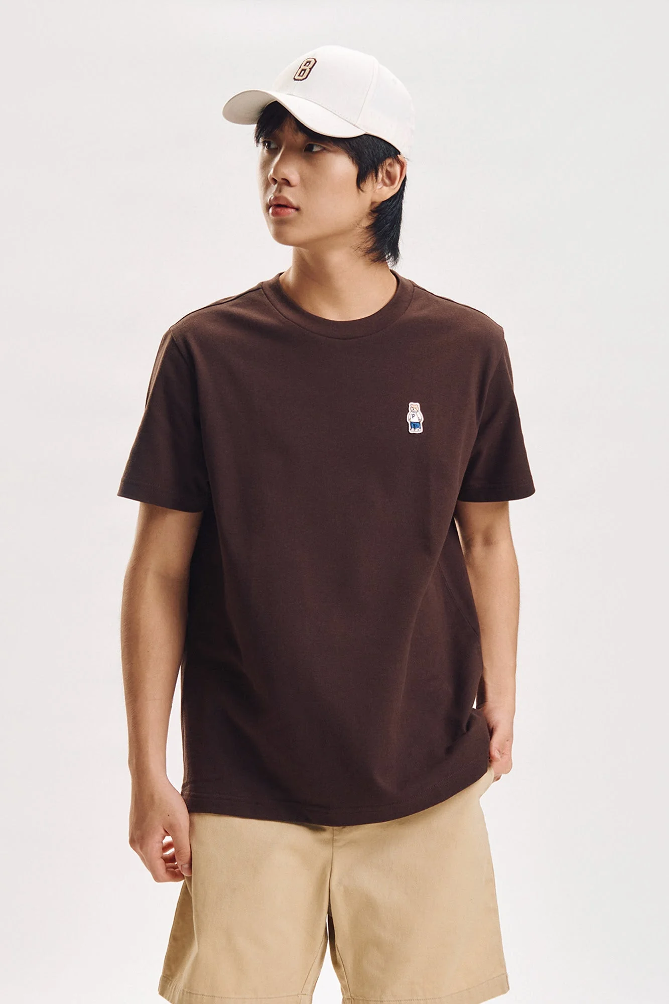 Regular Fit T-Shirt with Crew Bear Patch Embroidery - Image 9