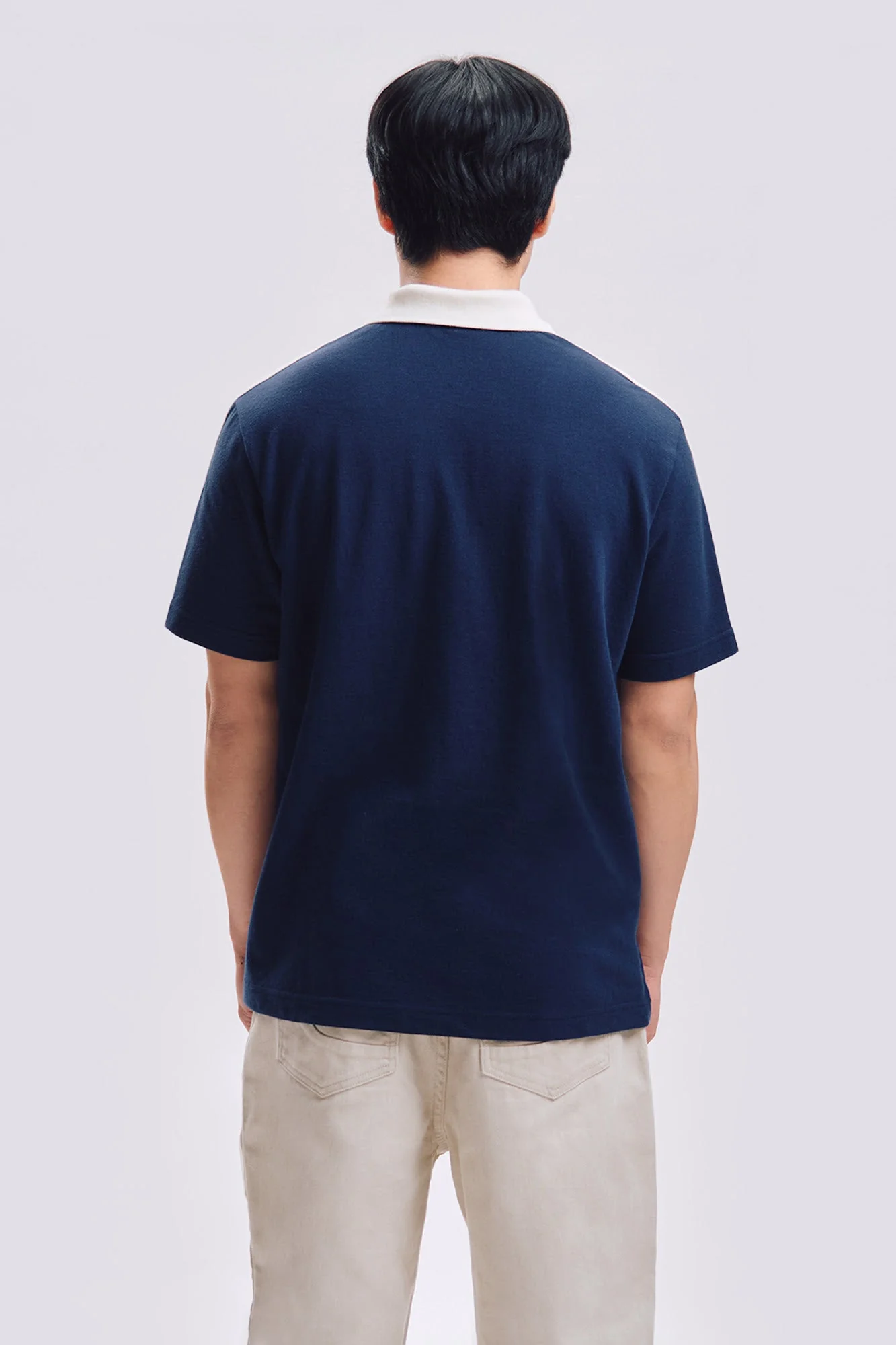 Relaxed Fit Polo with Contrast Details - Image 7