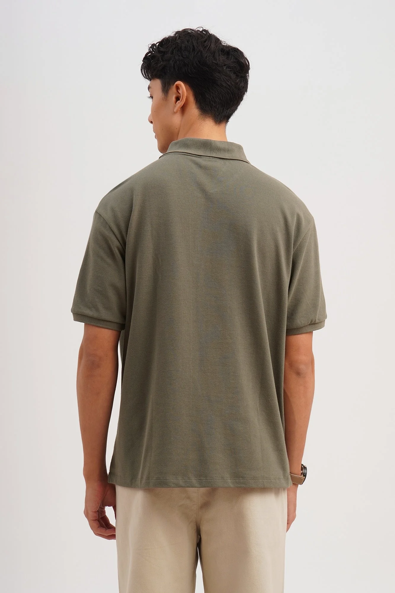 Relaxed Fit Polo with Crew Bear Patch Embroidery - Image 15
