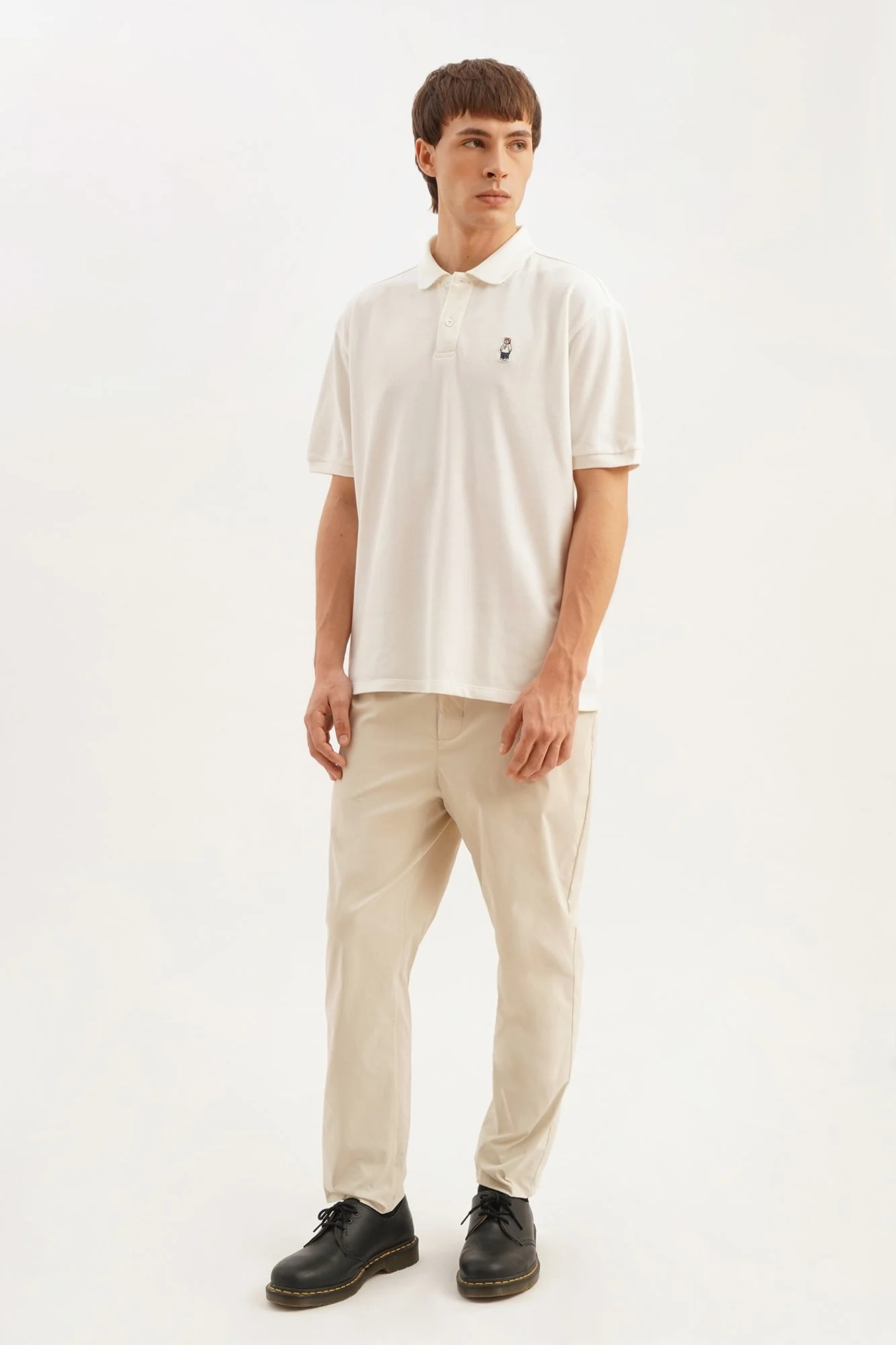 Relaxed Fit Polo with Crew Bear Patch Embroidery - Image 28