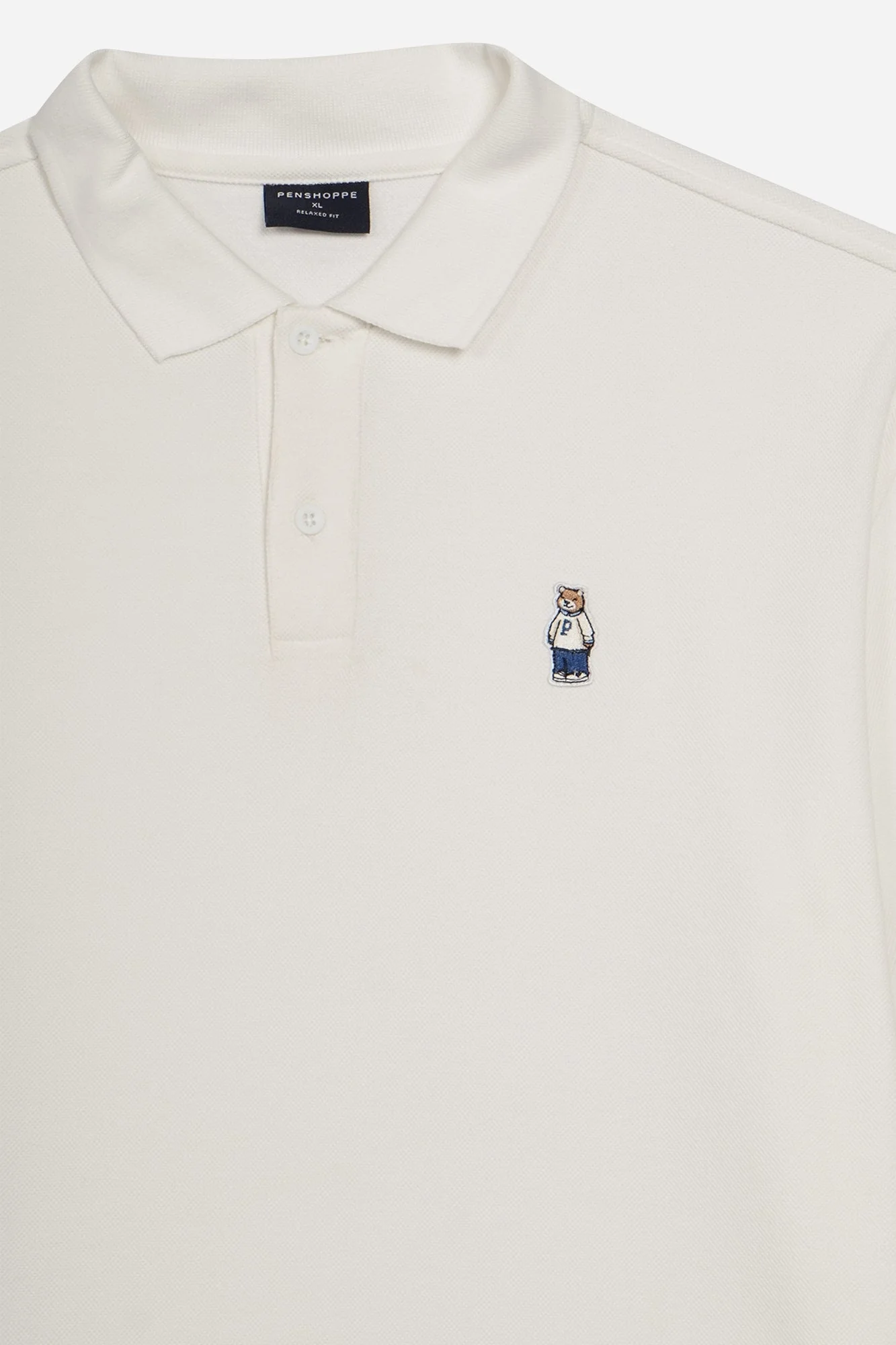 Relaxed Fit Polo with Crew Bear Patch Embroidery - Image 30