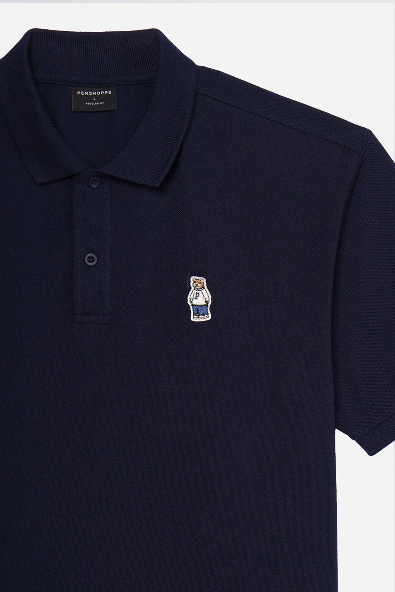 Relaxed Fit Polo with Crew Bear Patch Embroidery - Image 40