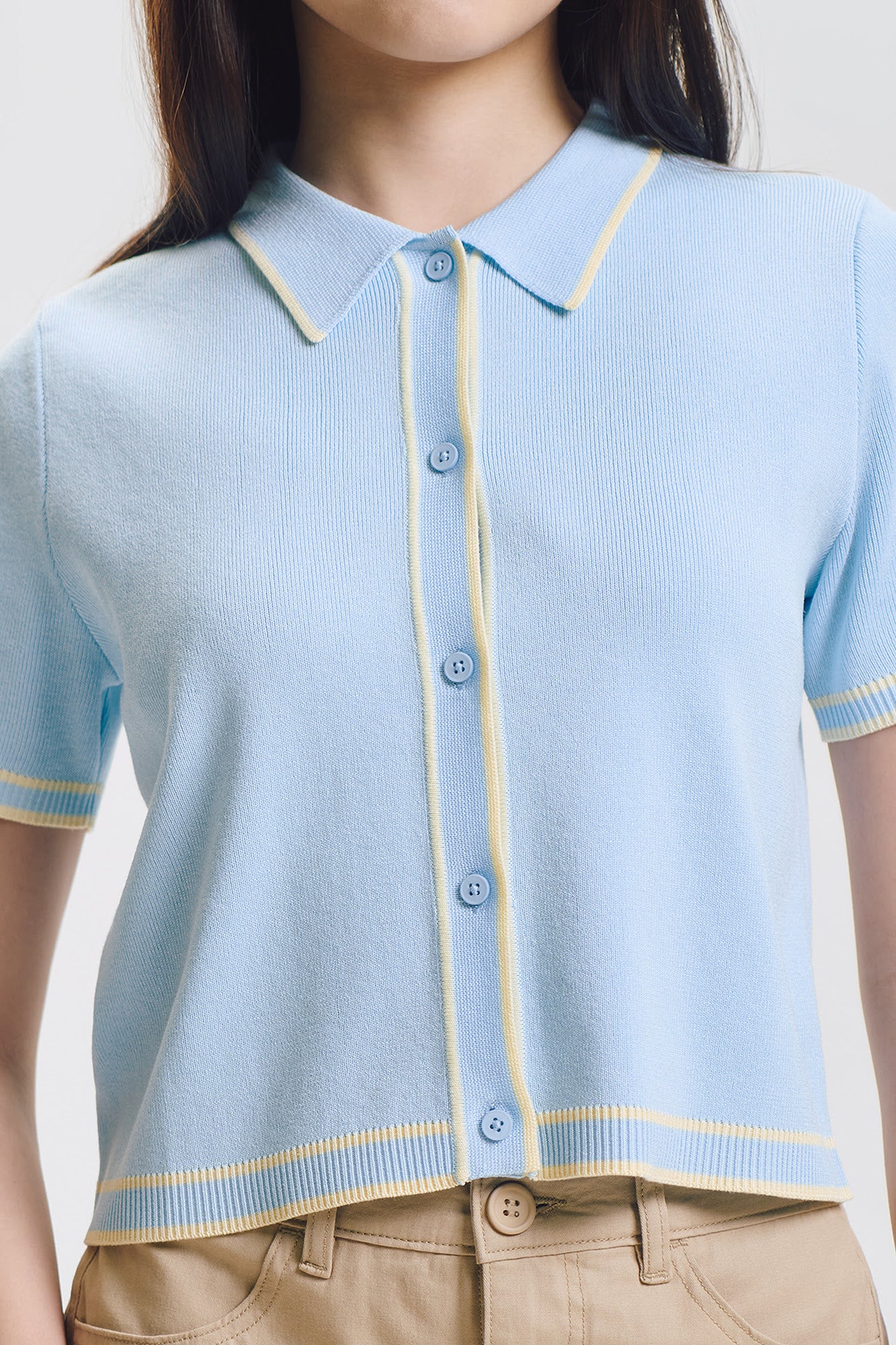 Relaxed Knit Polo - Image 2
