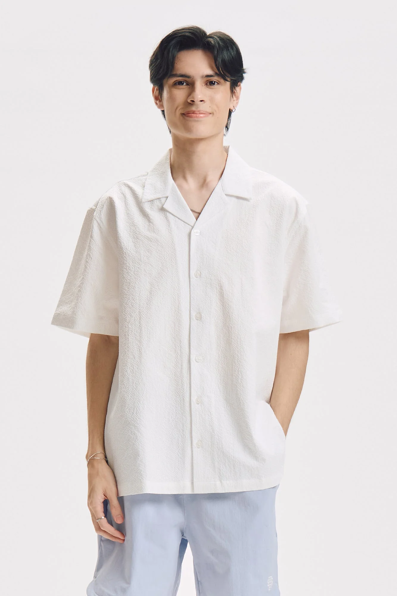 Relaxed Seersucker Resort Shirt - Image 9