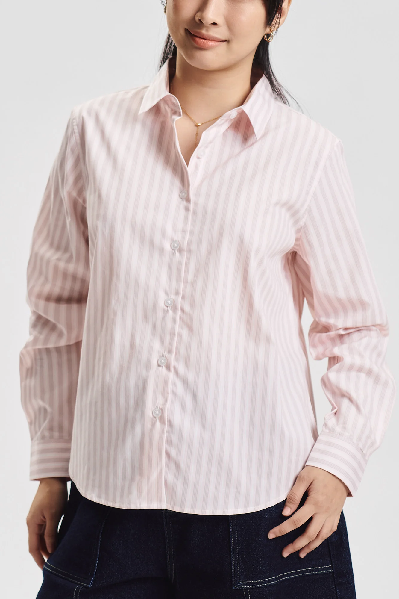 Relaxed Striped Long Sleeves Button Down Shirt - Image 2
