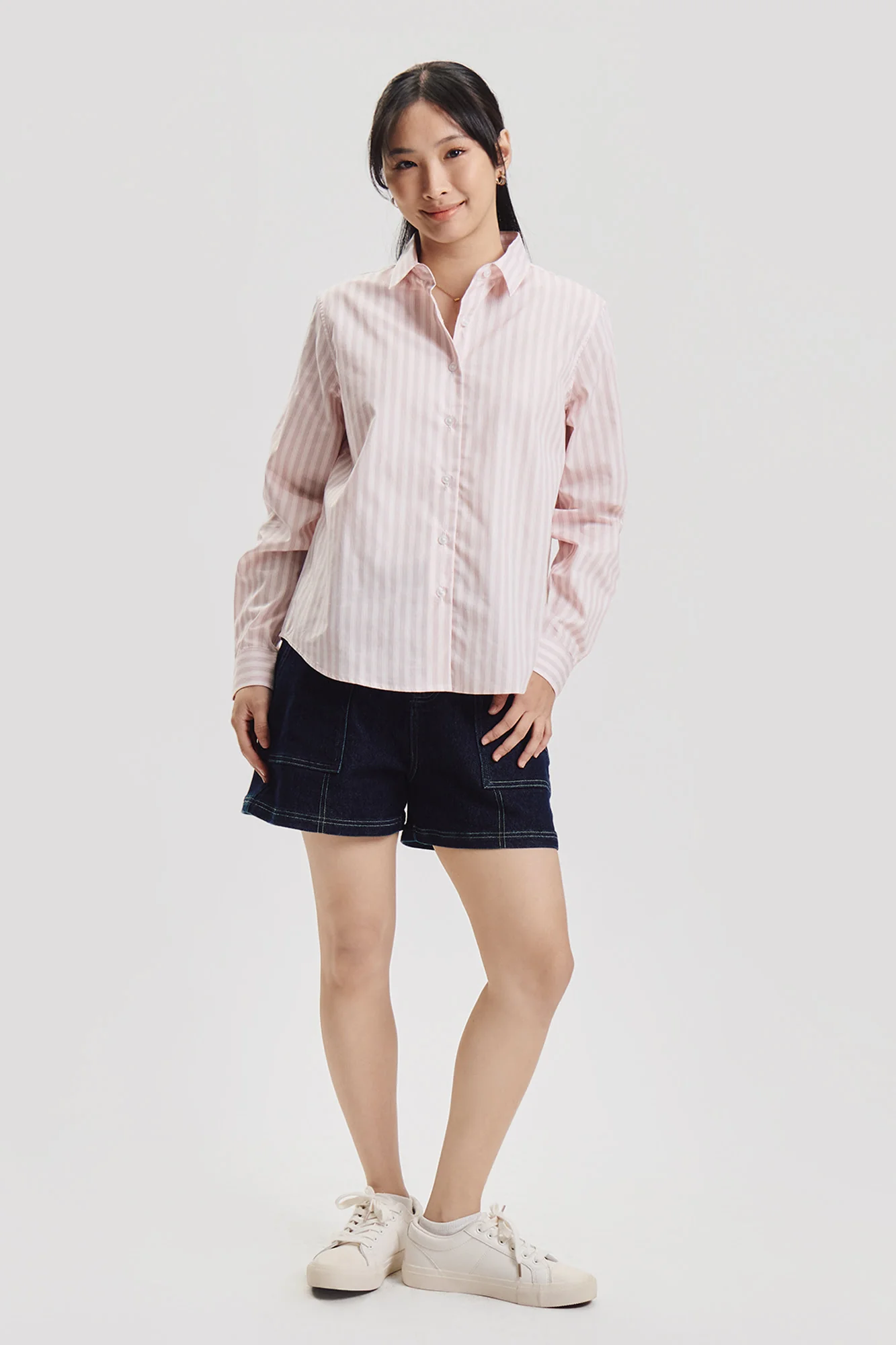 Relaxed Striped Long Sleeves Button Down Shirt - Image 4