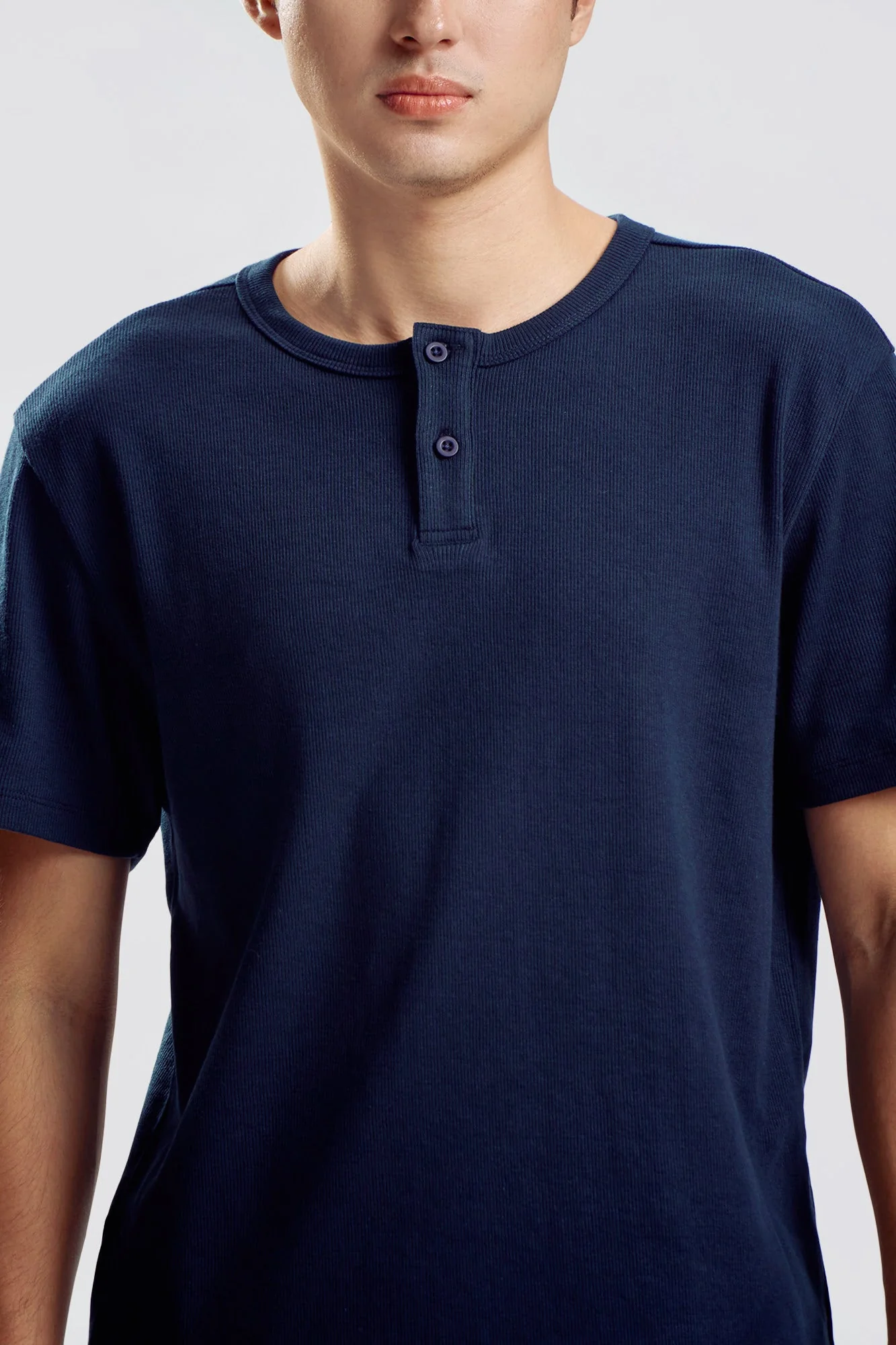 Ribbed Henley T-Shirt - Image 10