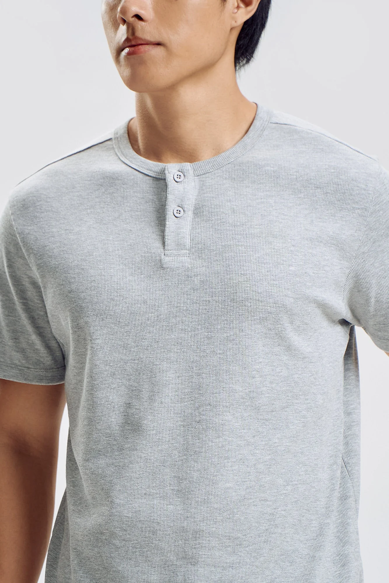 Ribbed Henley T-Shirt - Image 6