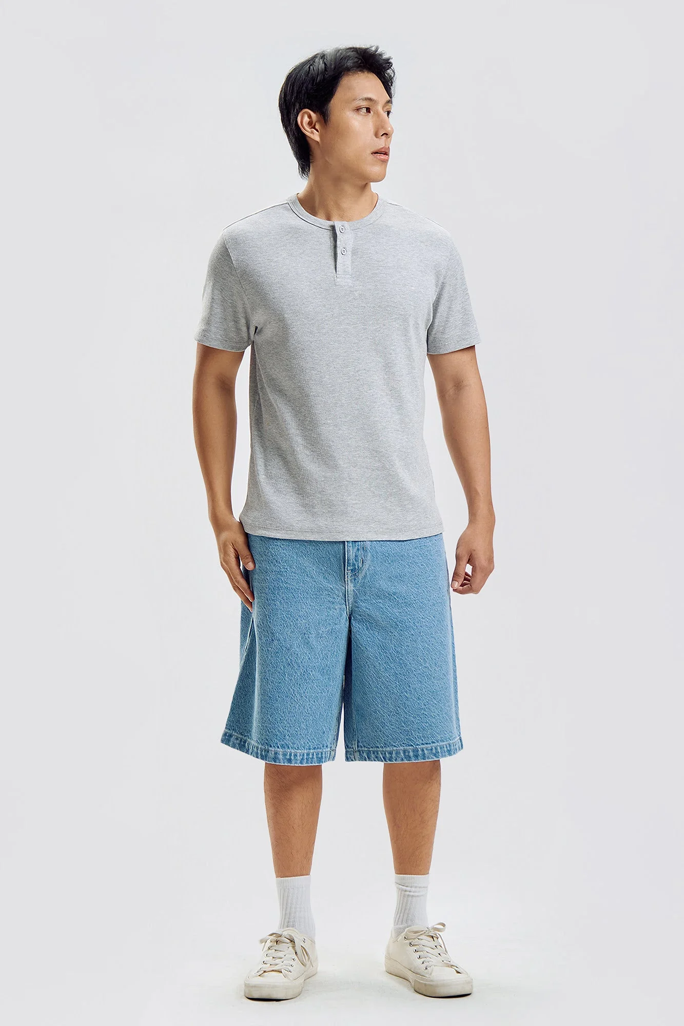 Ribbed Henley T-Shirt - Image 8