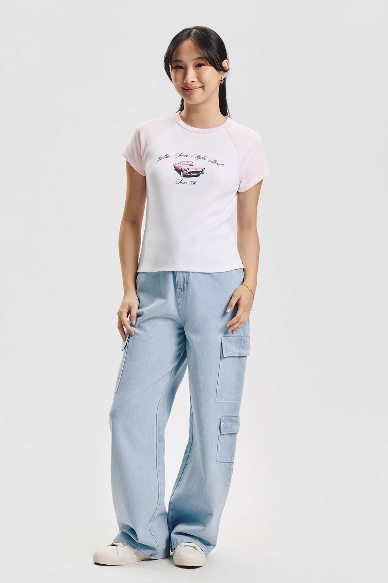 Rollin' Sweet Slim Raglan Graphic T-Shirt - Image 4
