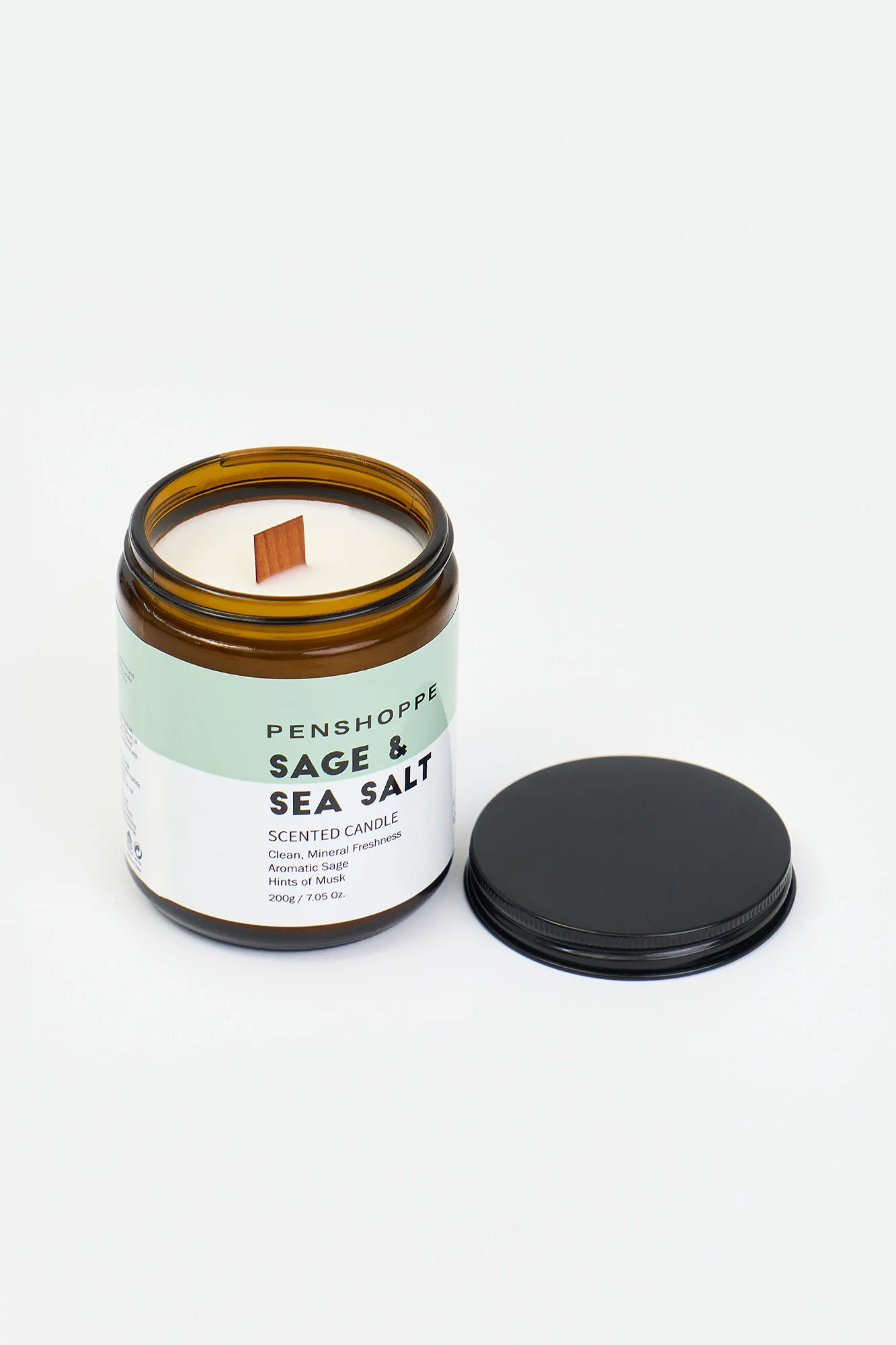 Sage & Sea Salt Scented Candle - Image 2