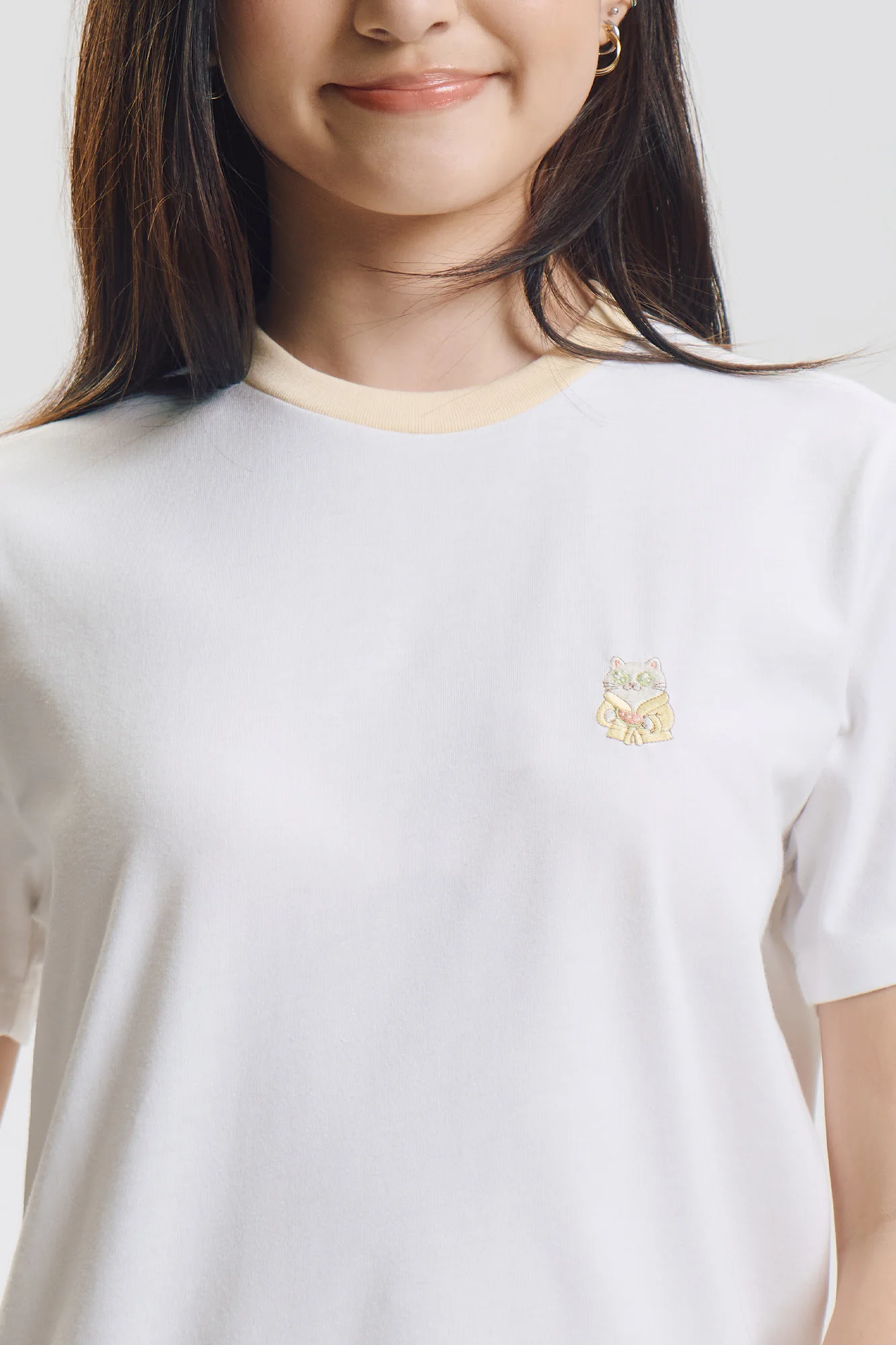 Self-Care Cat Relaxed Ringer Graphic T-Shirt - Image 2