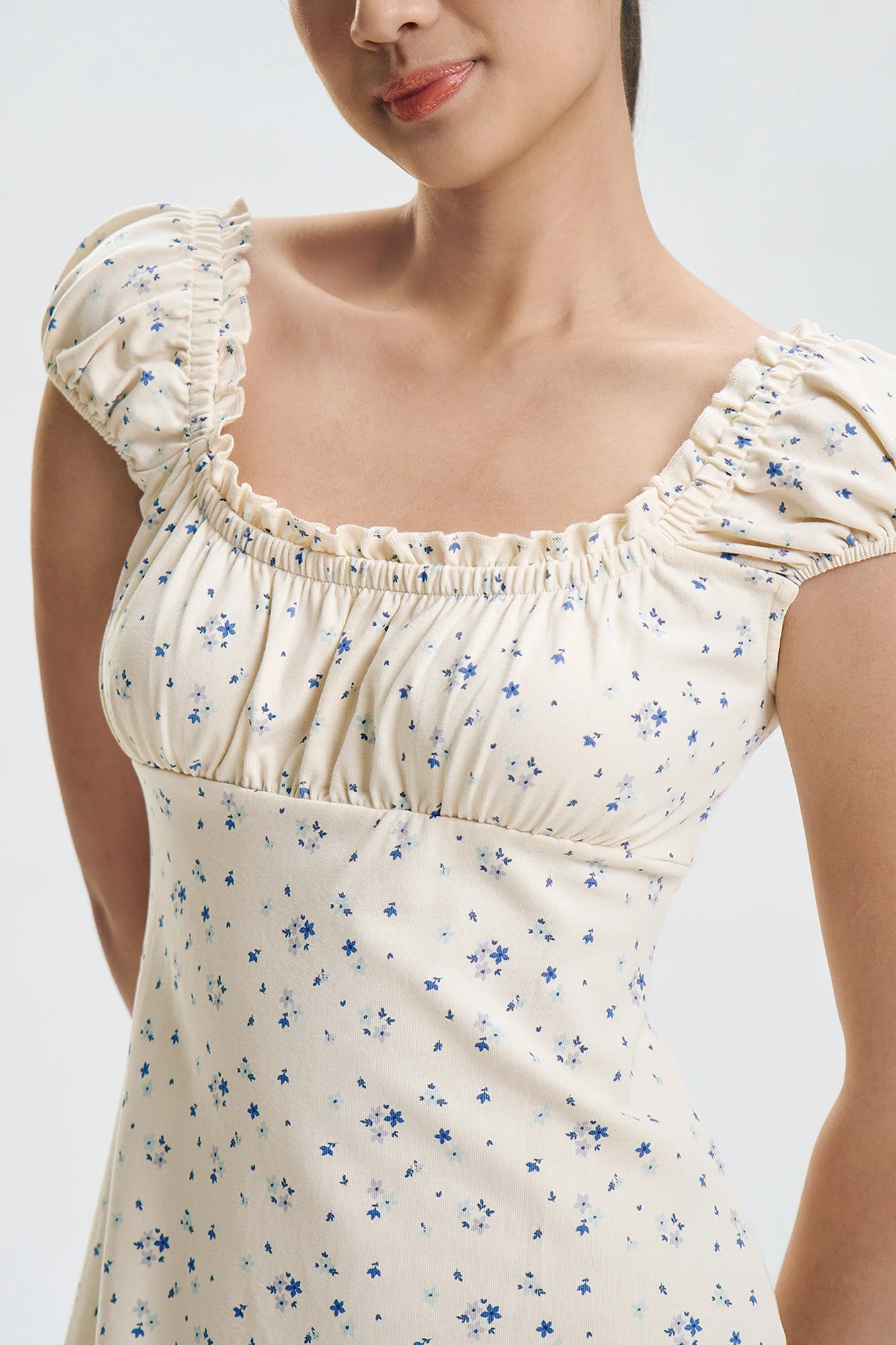 Short Sleeve Floral Print Mini Dress - Image 2