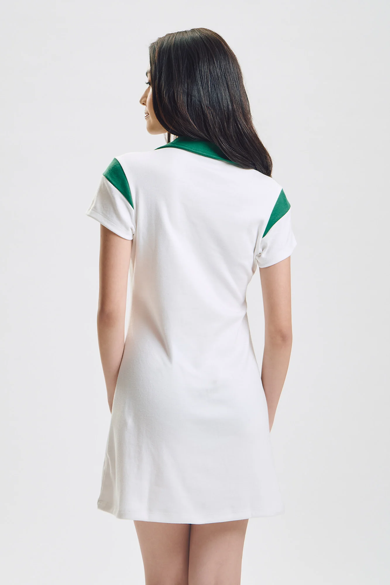 Short Sleeve Slim Polo Dress - Image 3