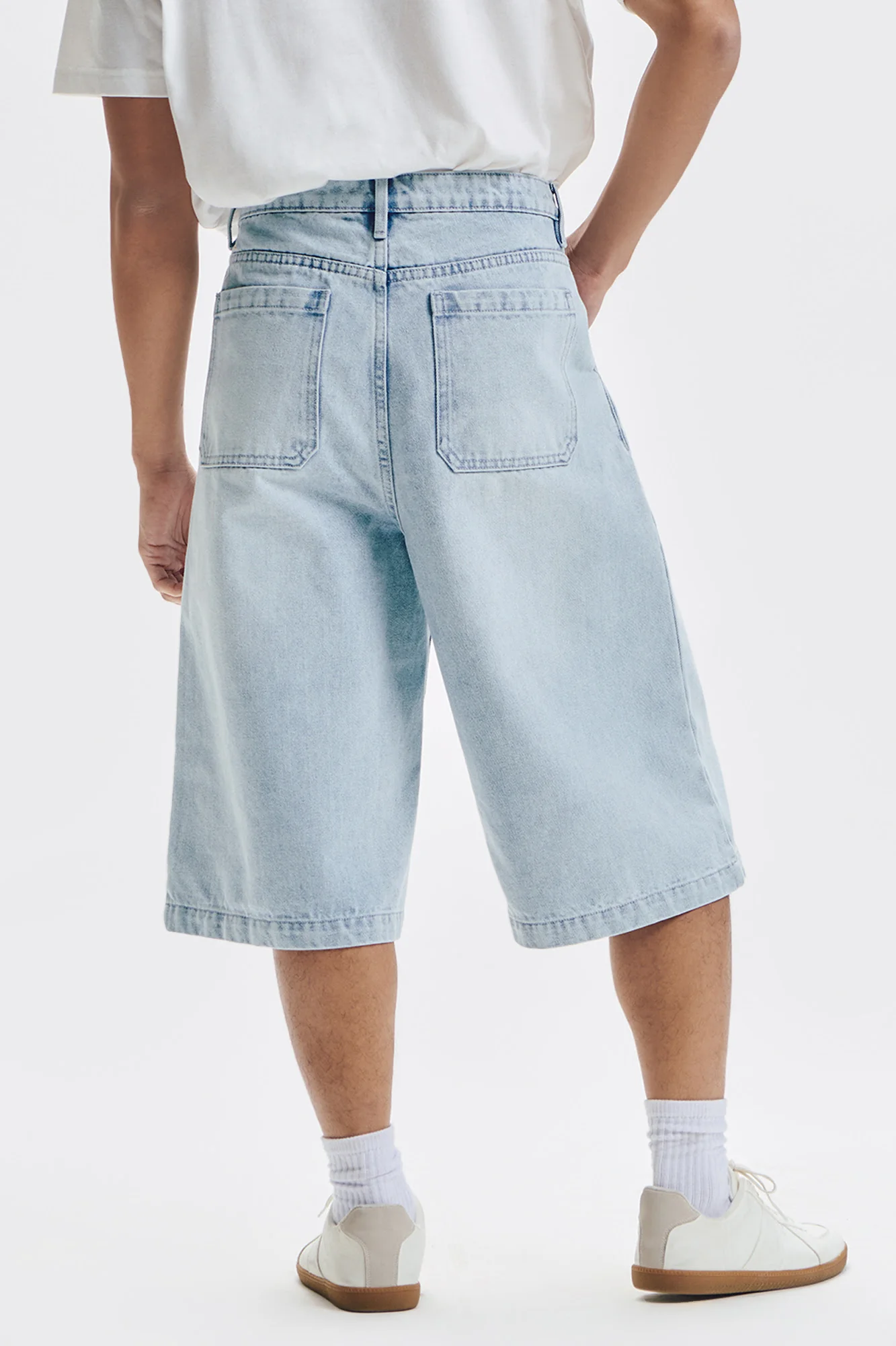 Skater Fit Denim Shorts - Image 3