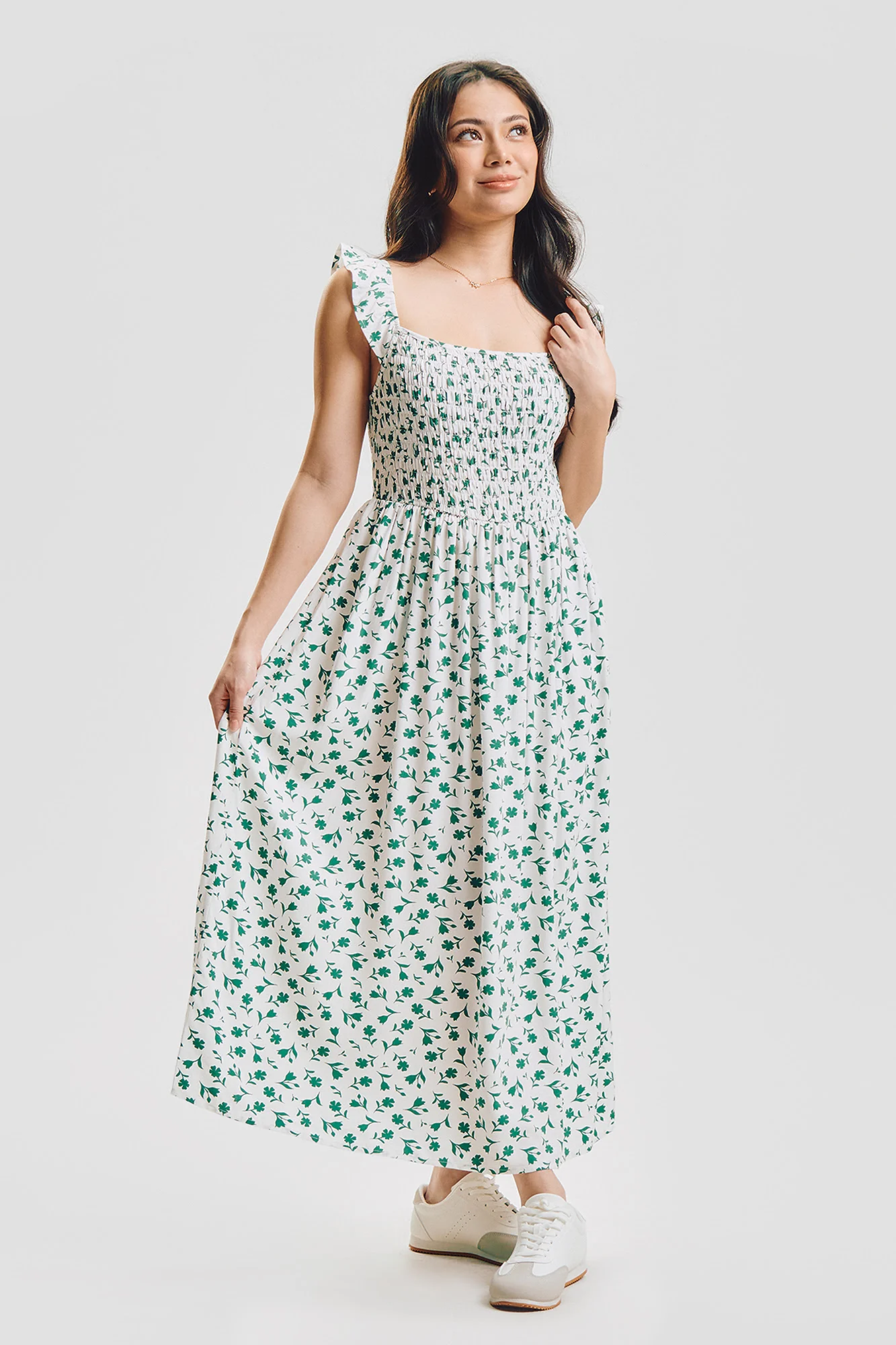 Sleeveless Floral Print Midi Dress - Image 4