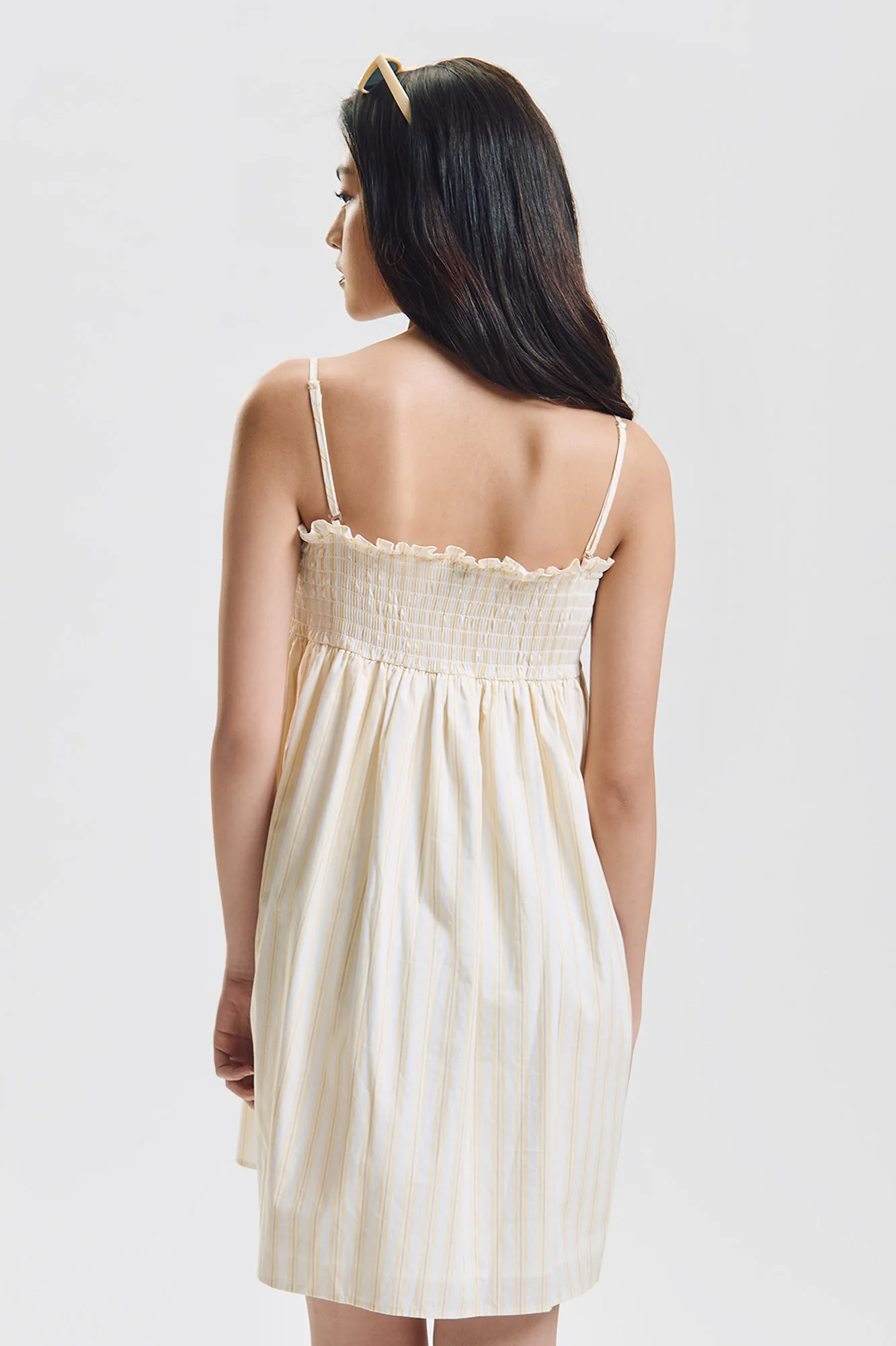 Sleeveless Two Way Smocked Striped Mini Dress - Image 3