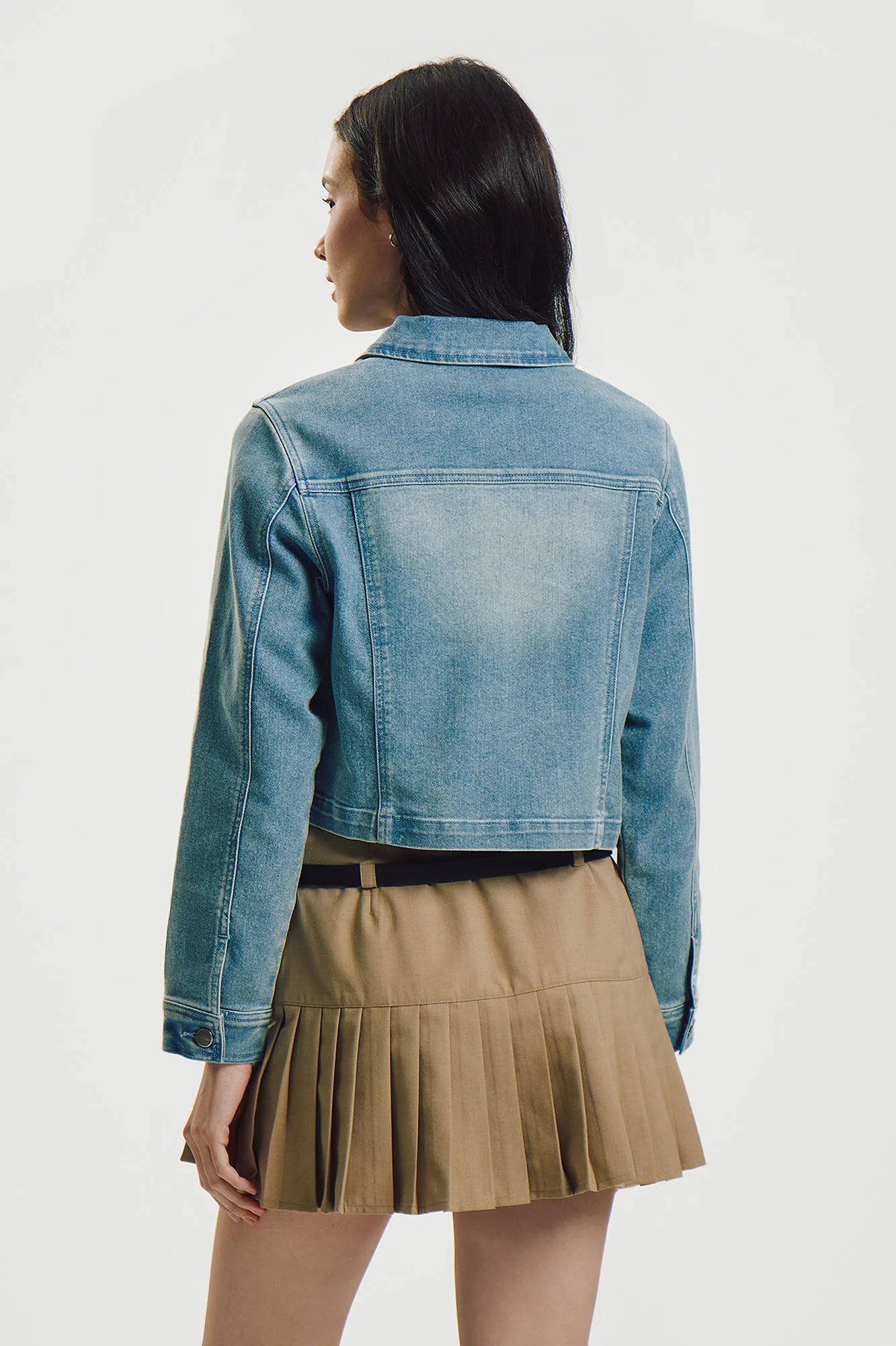 Slim Denim Zip Jacket - Image 3