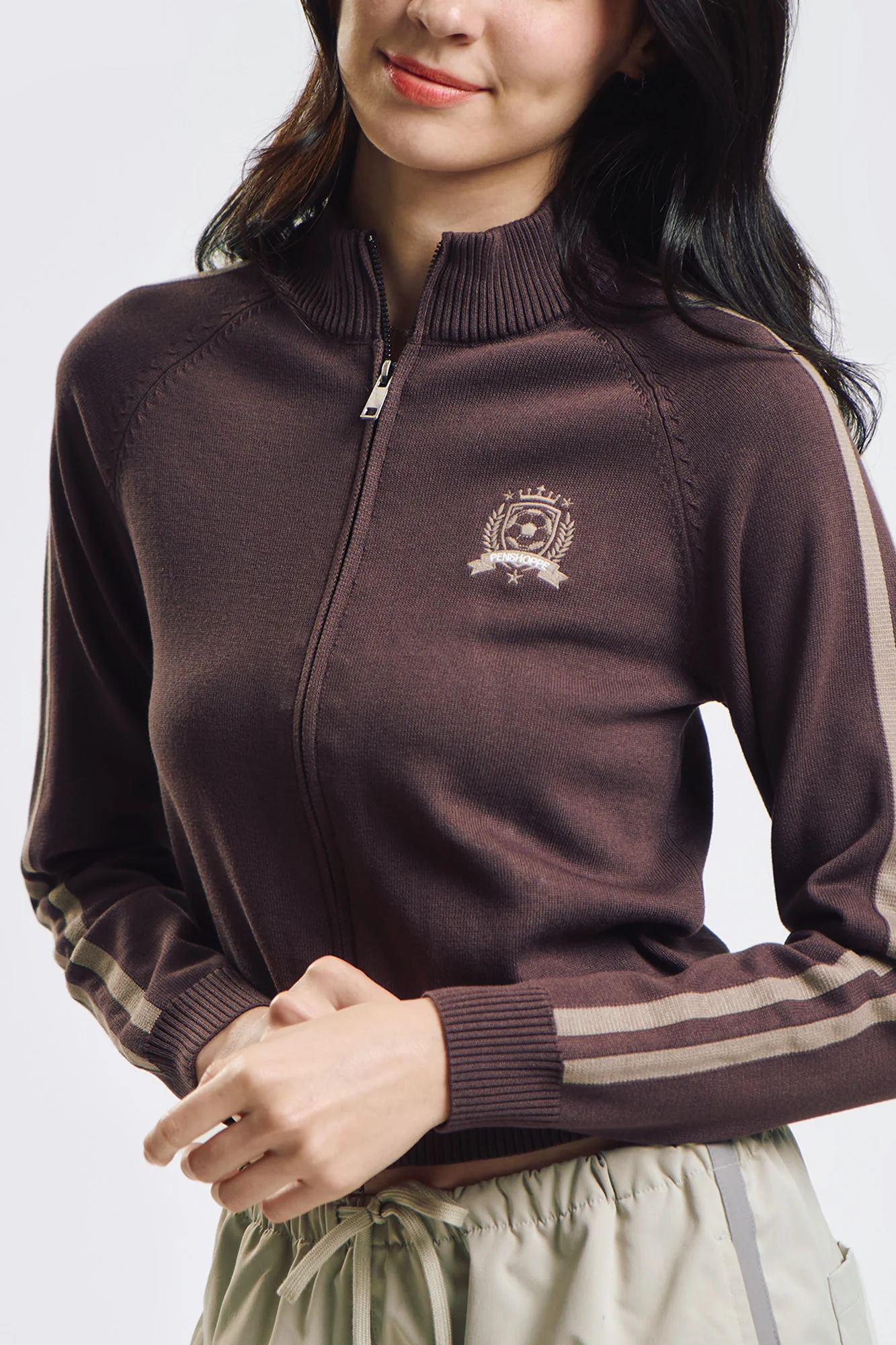 Slim Knit Zip Jacket - Image 2
