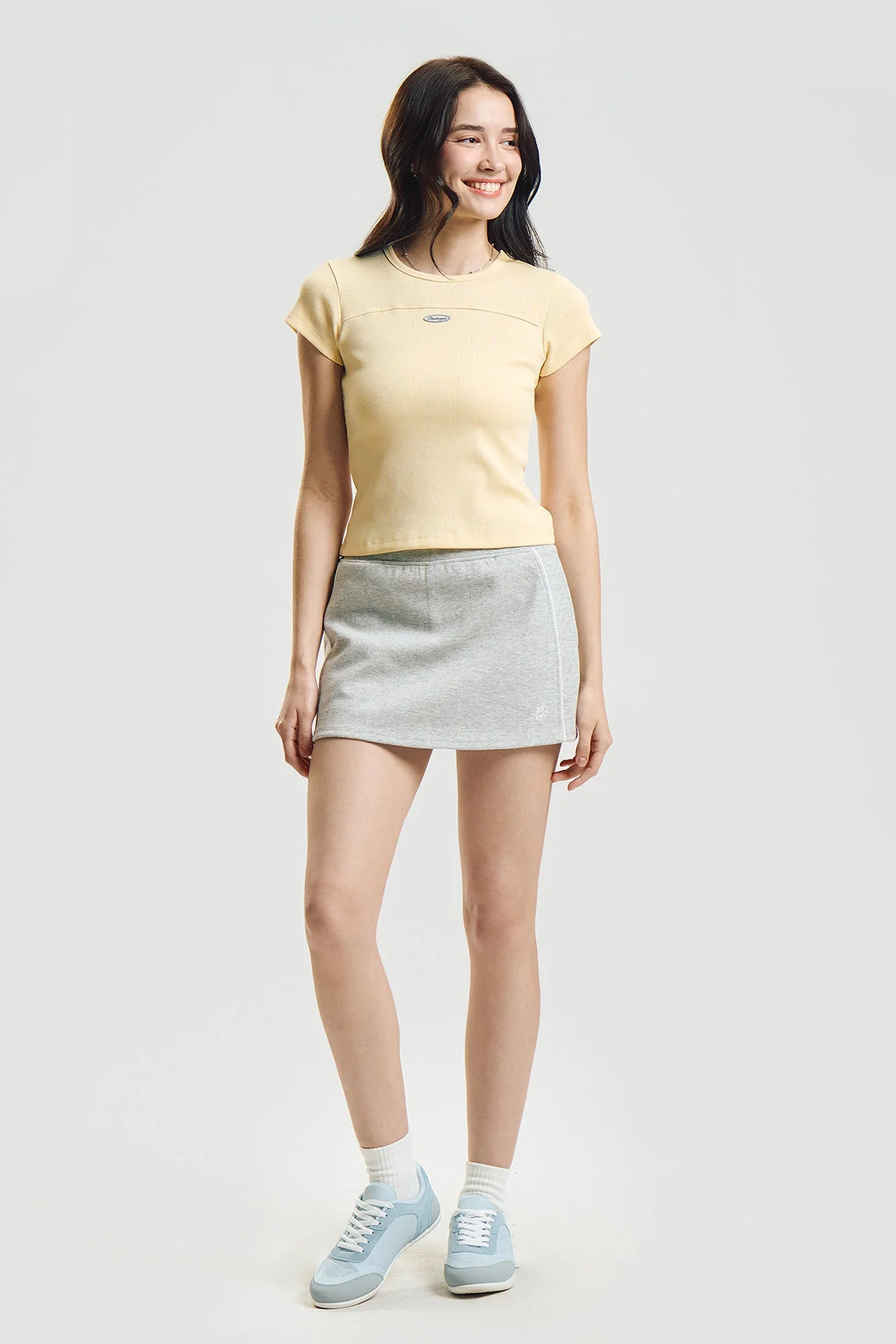 Slim Ribbed Knit T-Shirt with Branding - Image 16