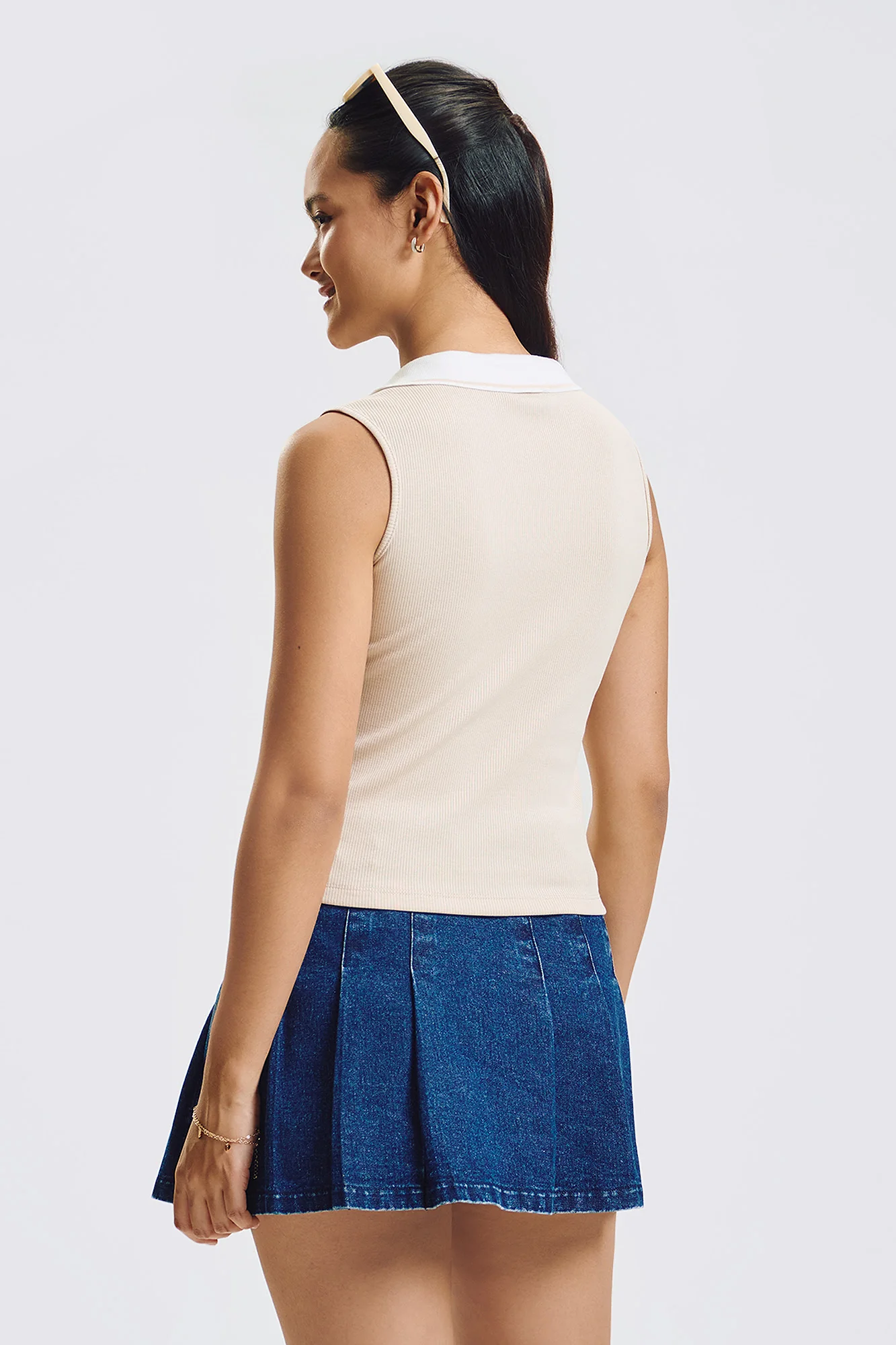 Slim Ribbed Knit Top - Image 3